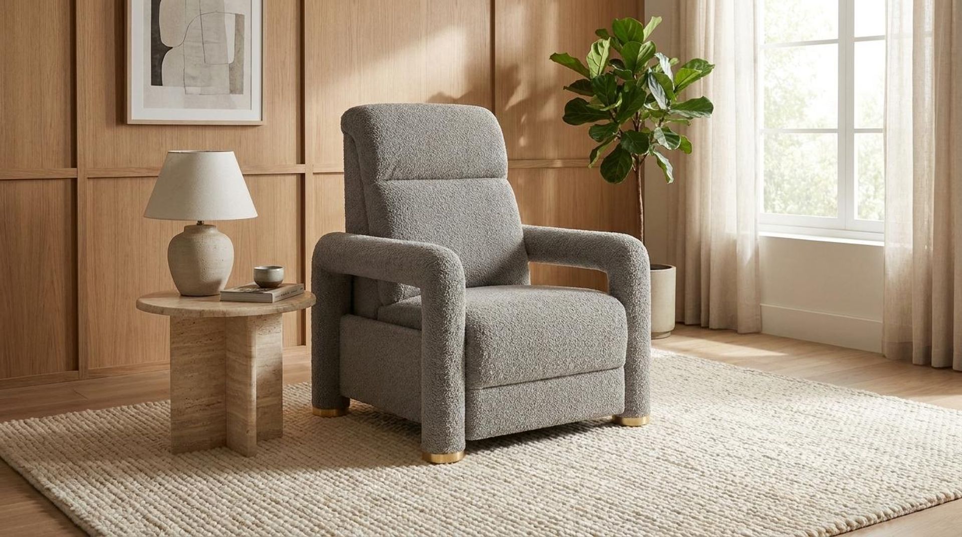 Hinata New Recliner, Electric, Clay Beige Elite