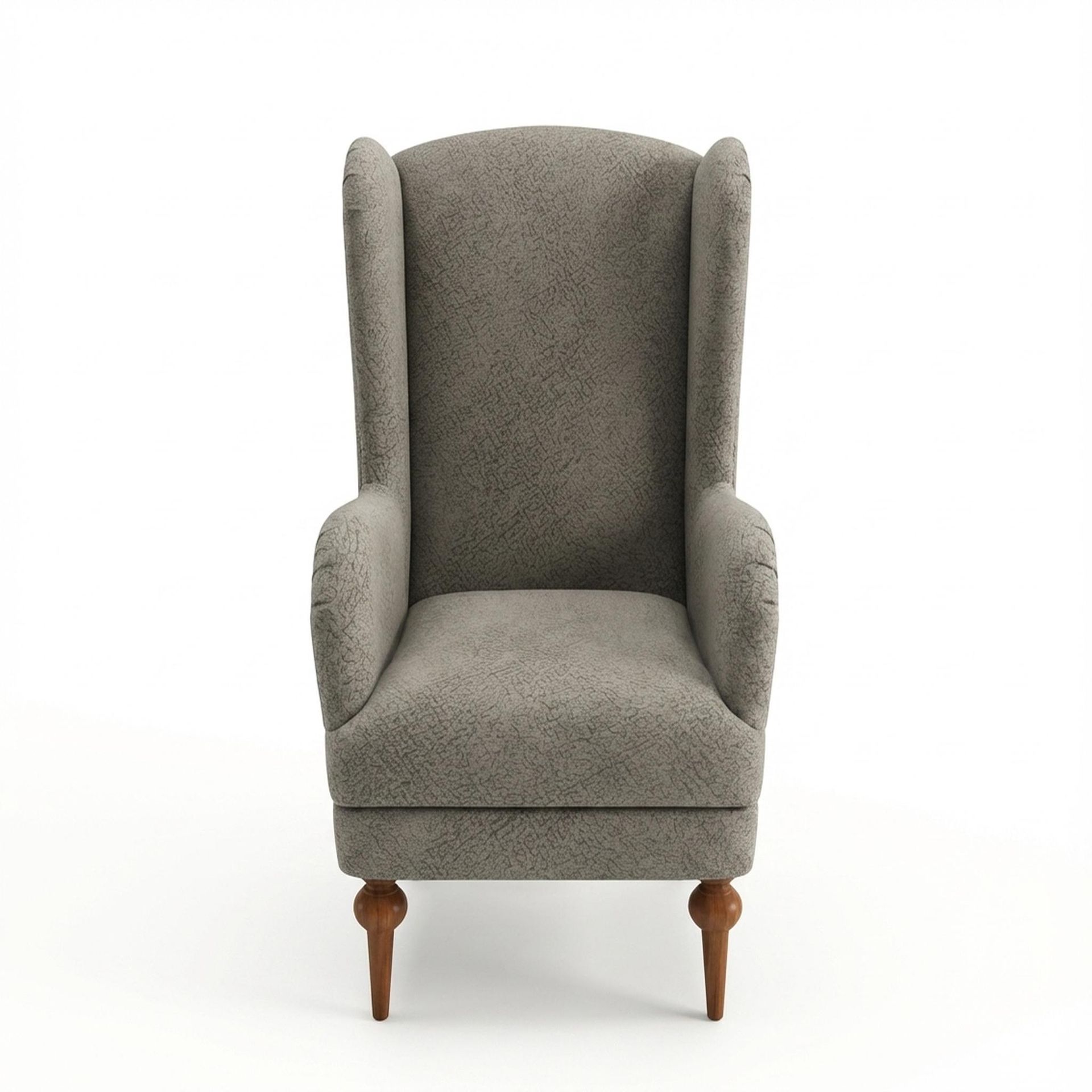 Lydia Accent Chair, Warm Cedar Legs Essential Biscuit Upholstery
