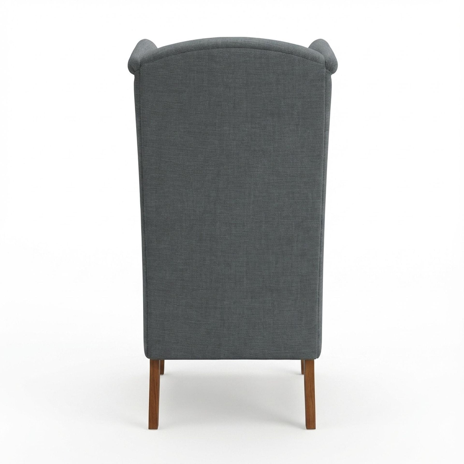 Lydia Accent Chair, Warm Cedar Legs Premium Steel Grey Upholstery