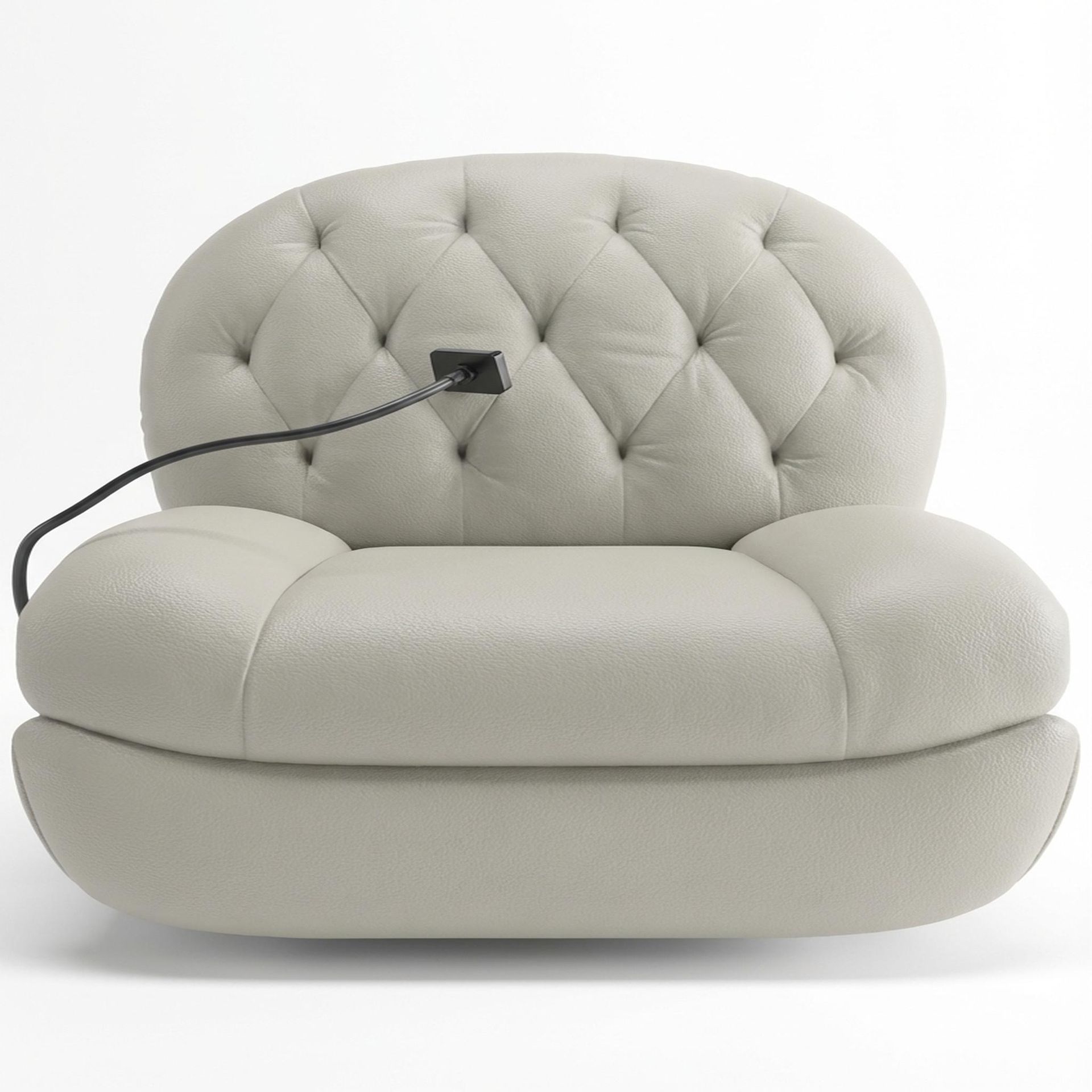 Matteo New Recliner, Electric, Alabaster Veil Vegan Leather