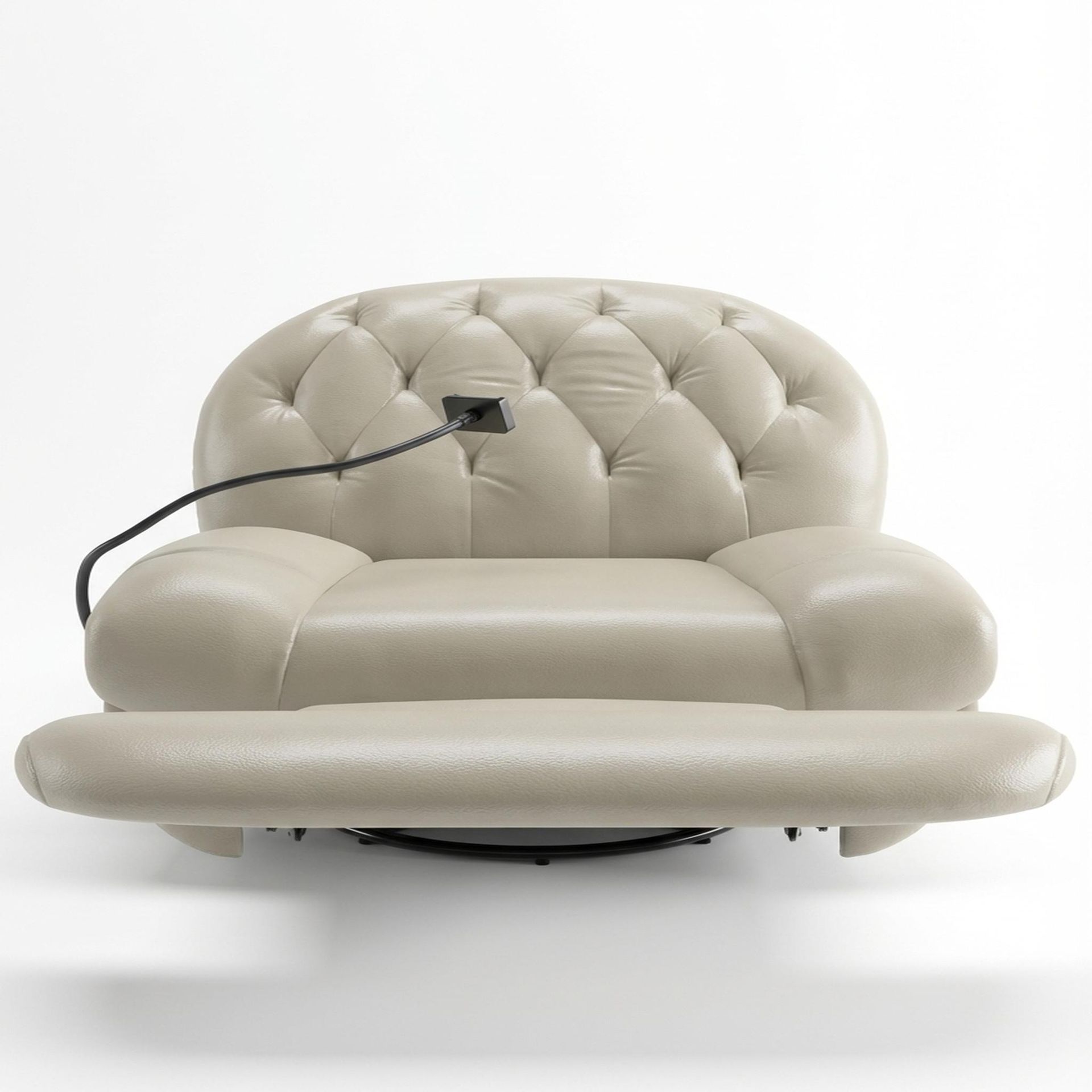 Matteo New Recliner, Electric, Alabaster Veil Vegan Leather