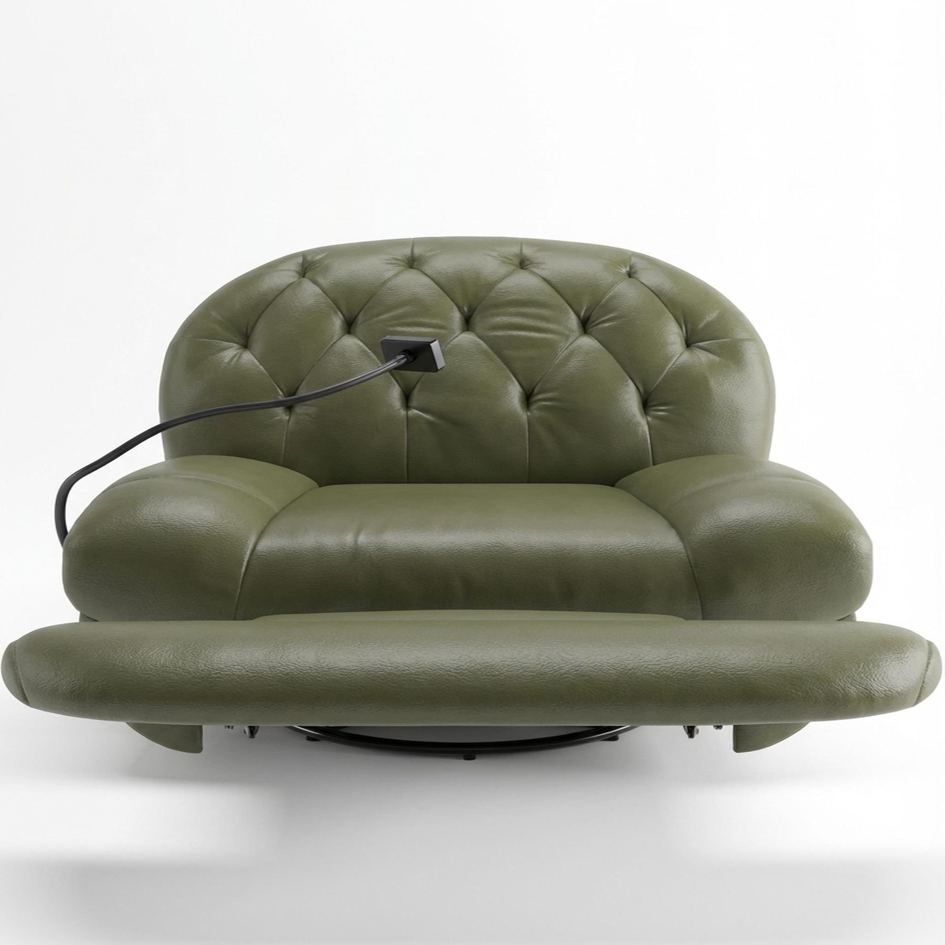 Matteo New Recliner, Electric, Olivewood Vegan Leather