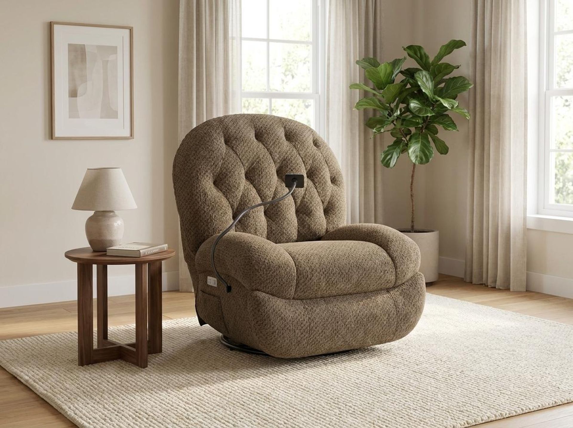 Matteo New Recliner, Electric, Antique Camel Elite