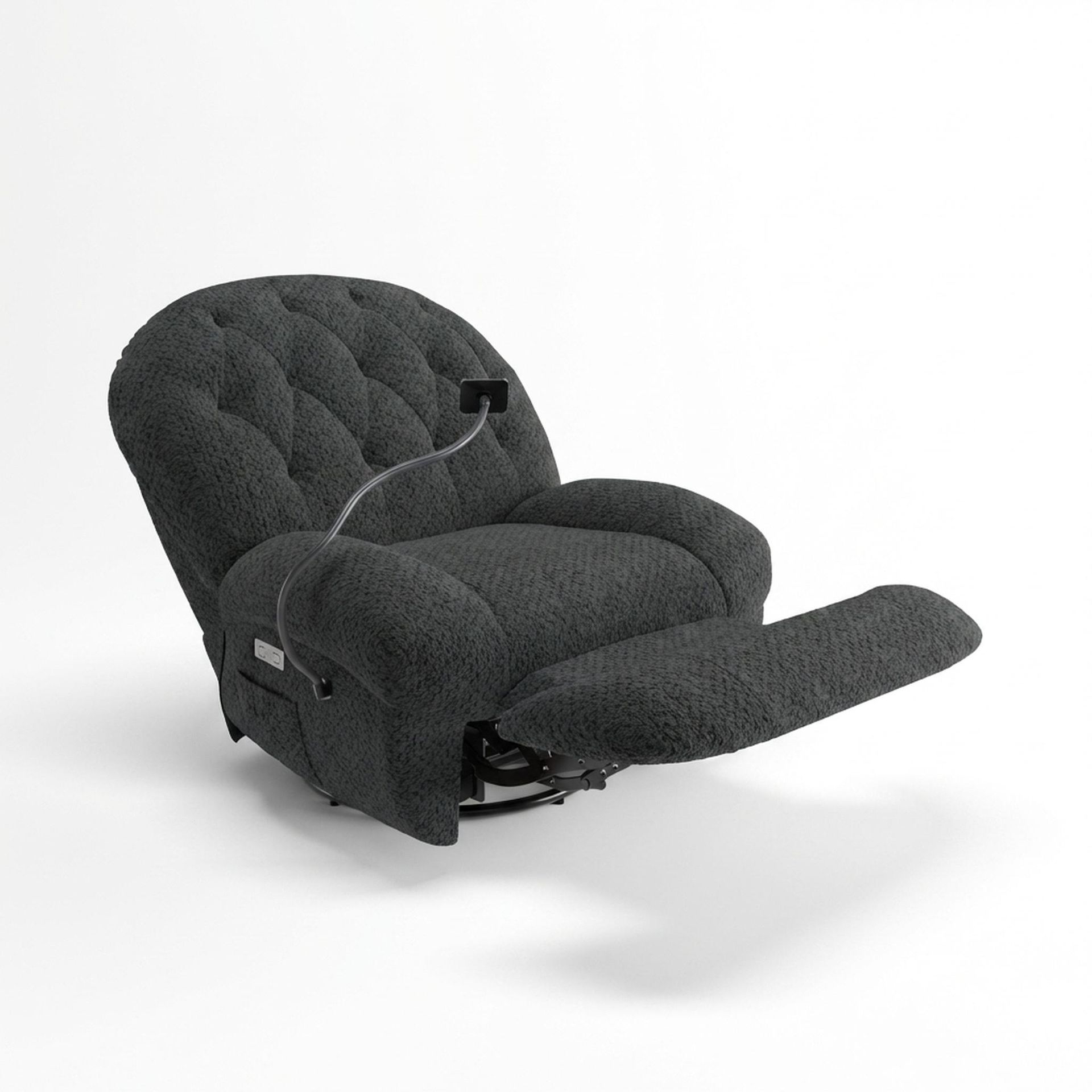Matteo New Recliner, Electric, Graphite Charcoal Elite