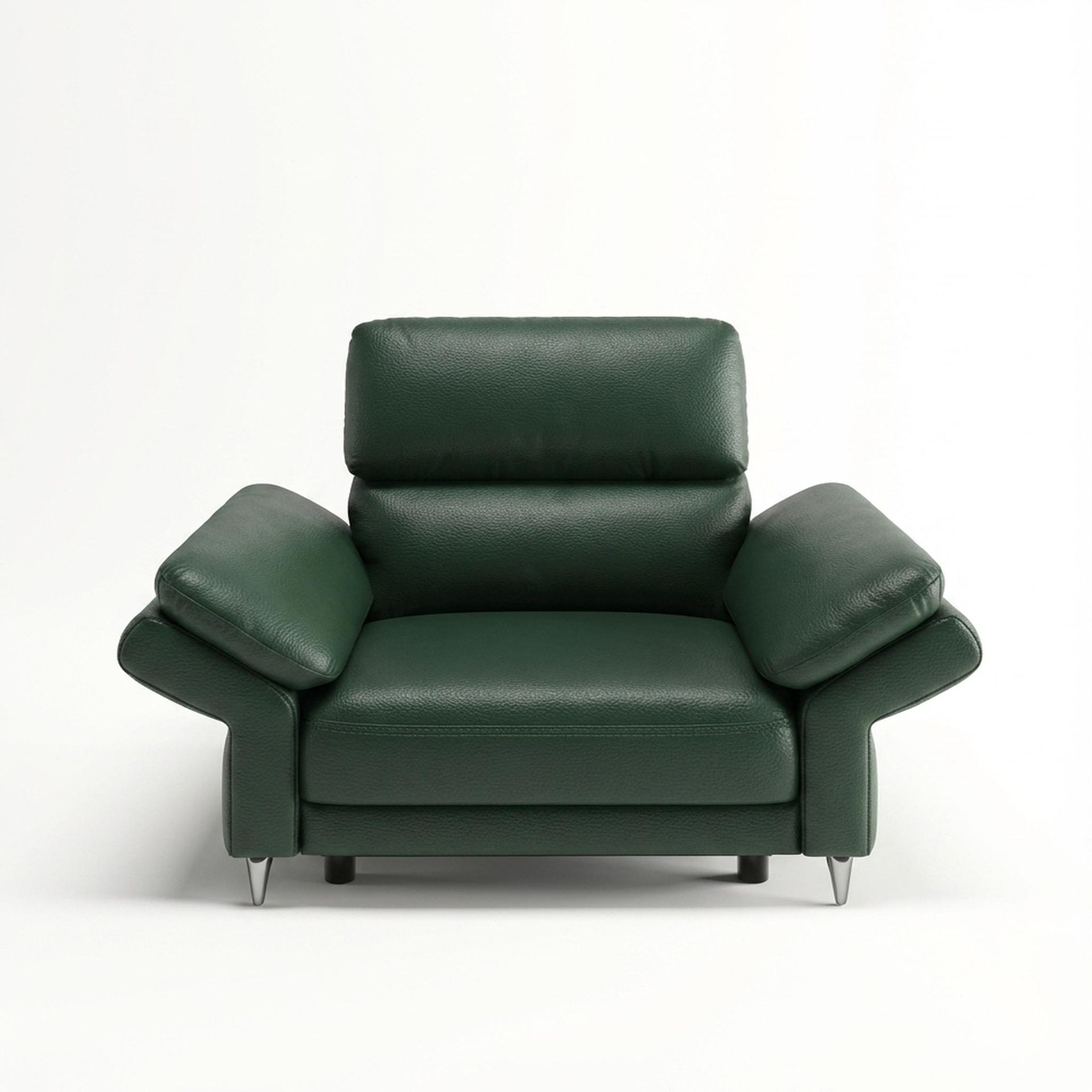 Olympus Relaxed Seat, 1 Seater Sofa, Valencia Green Vegan Leather