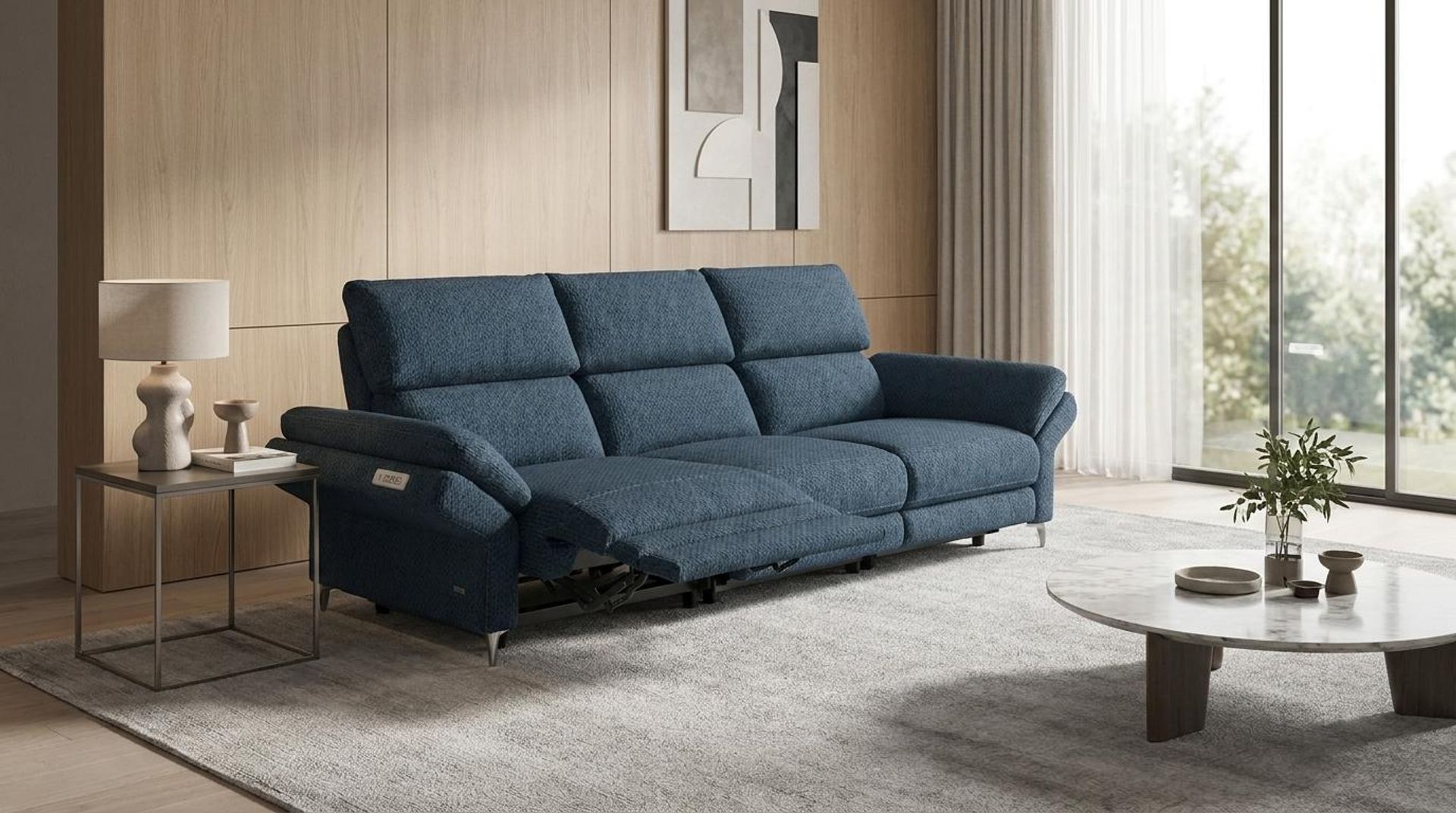 Olympus Relaxed Seat, 3 Seater (3 RR), Royal Ink Elite