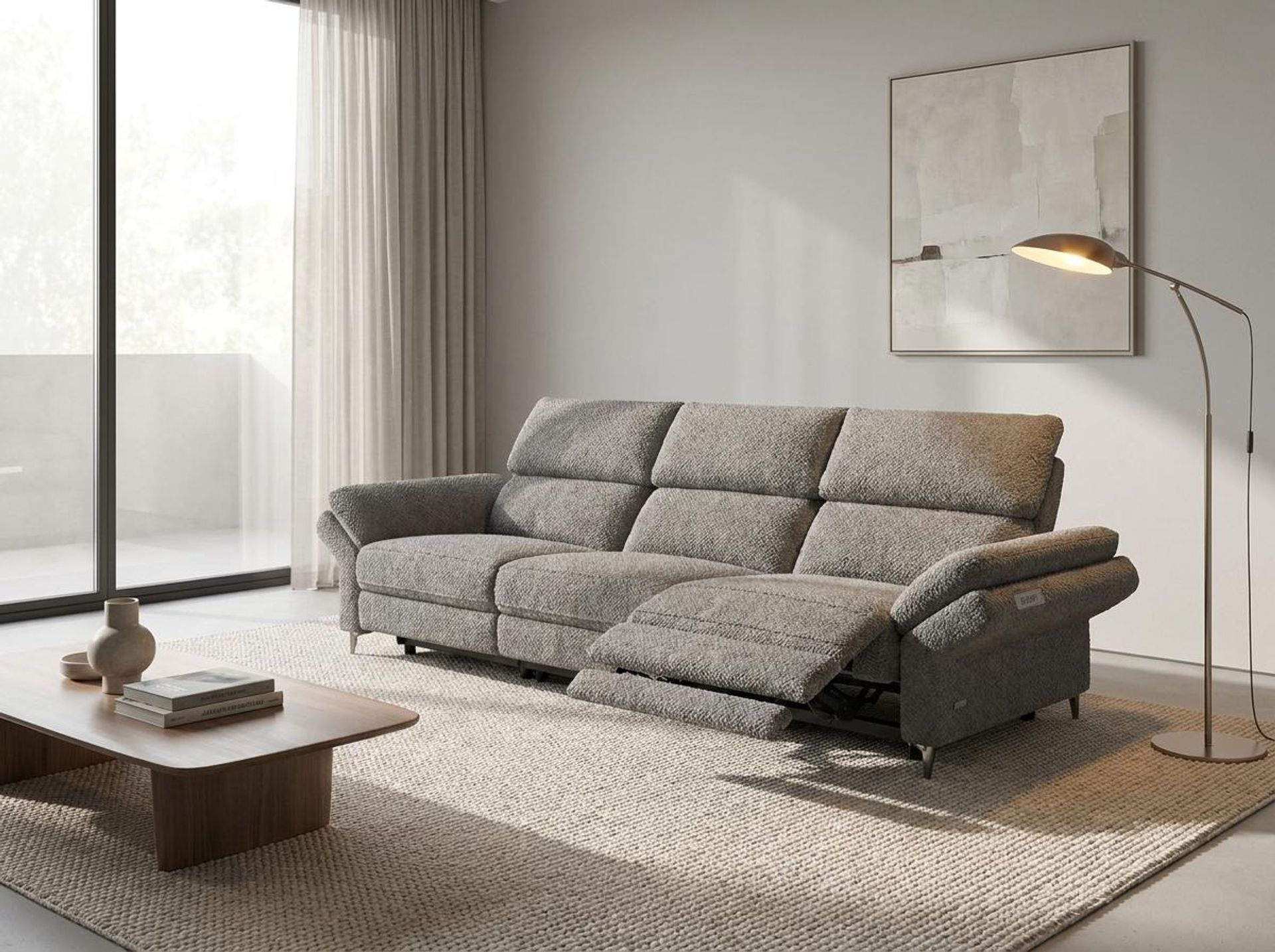 Olympus Relaxed Seat, 3 Seater (3 RR), Clay Beige Elite