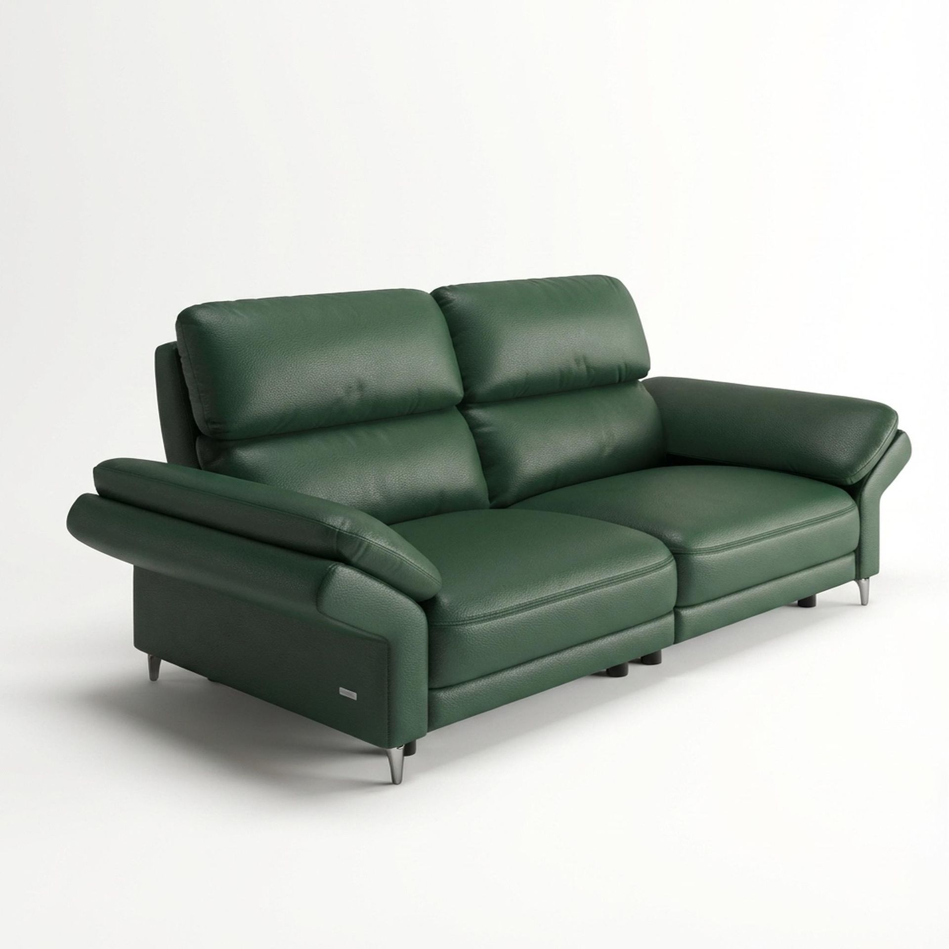 Olympus Relaxed Seat, 2 Seater Sofa, Valencia Green Vegan Leather