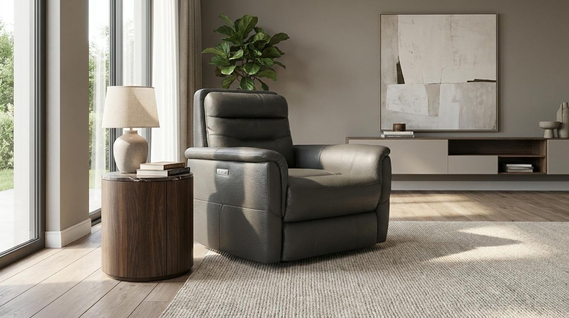 Orion New Recliner, Electric, Chelsea Grey Aura Leather Essential