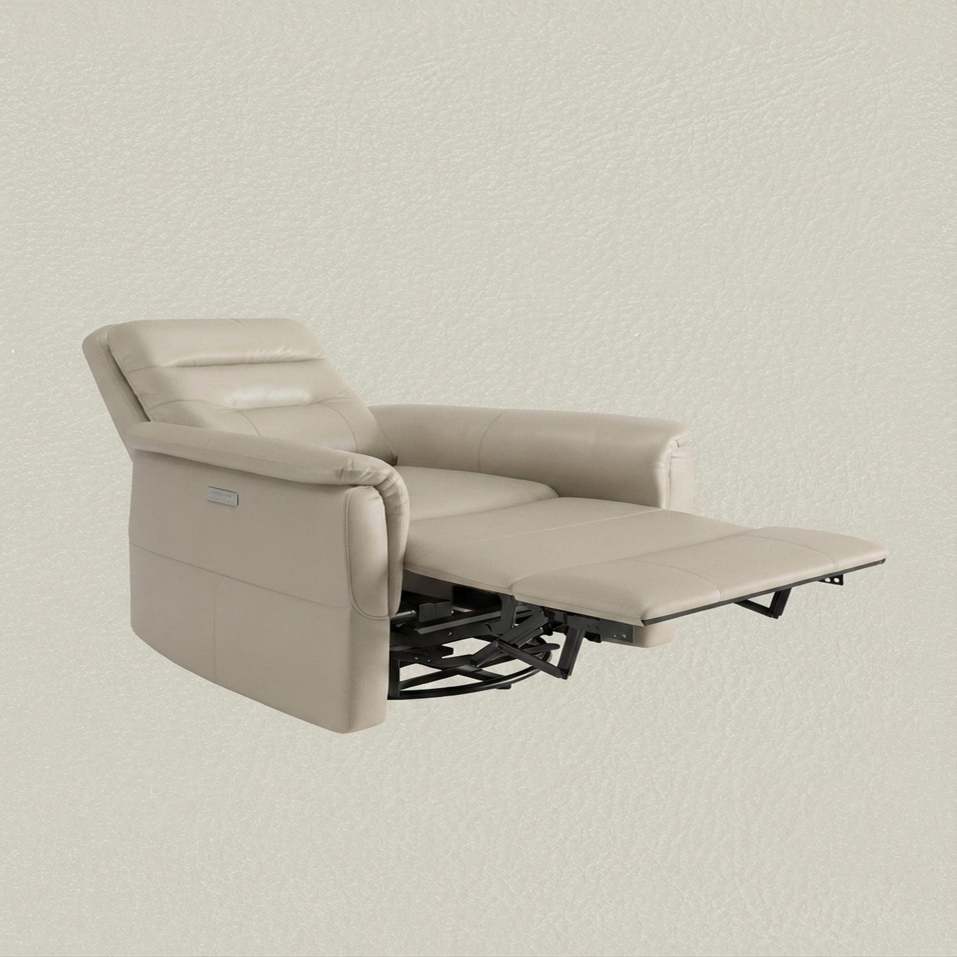 Orion New Recliner, Electric, Alabaster Veil Vegan Leather