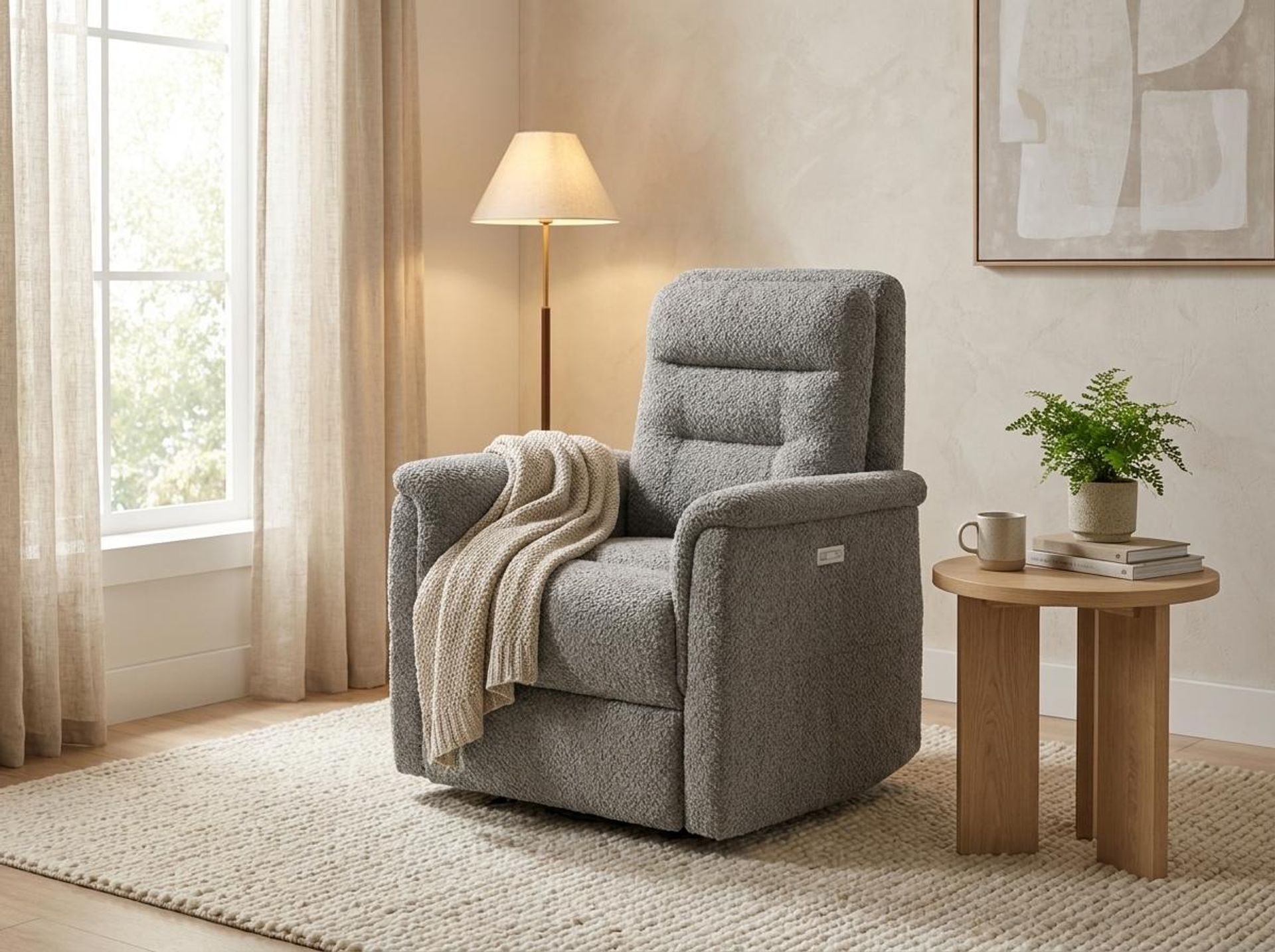Orion New Recliner, Electric, Clay Beige Elite