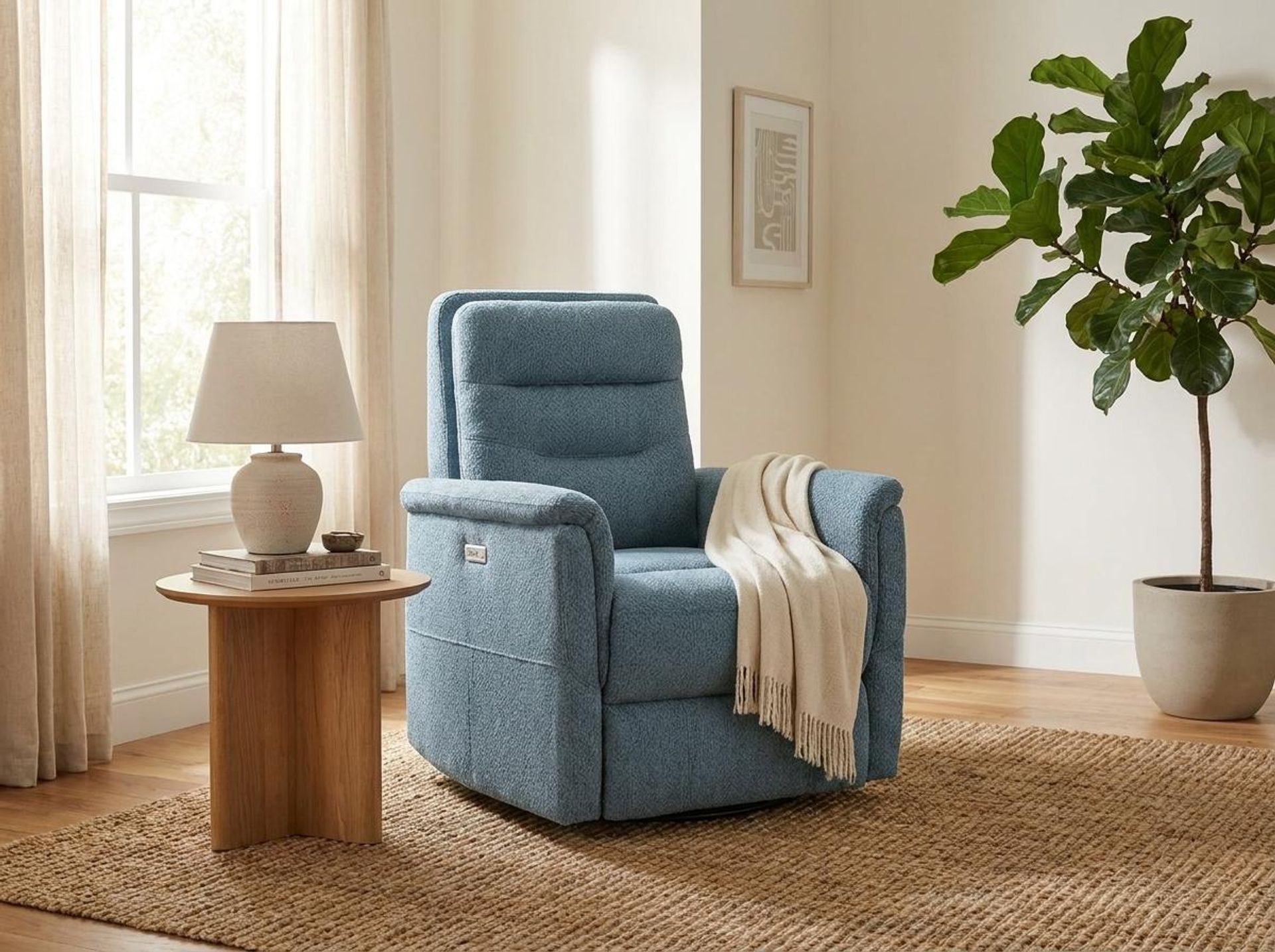 Orion New Recliner, Electric, Steel Mist Elite