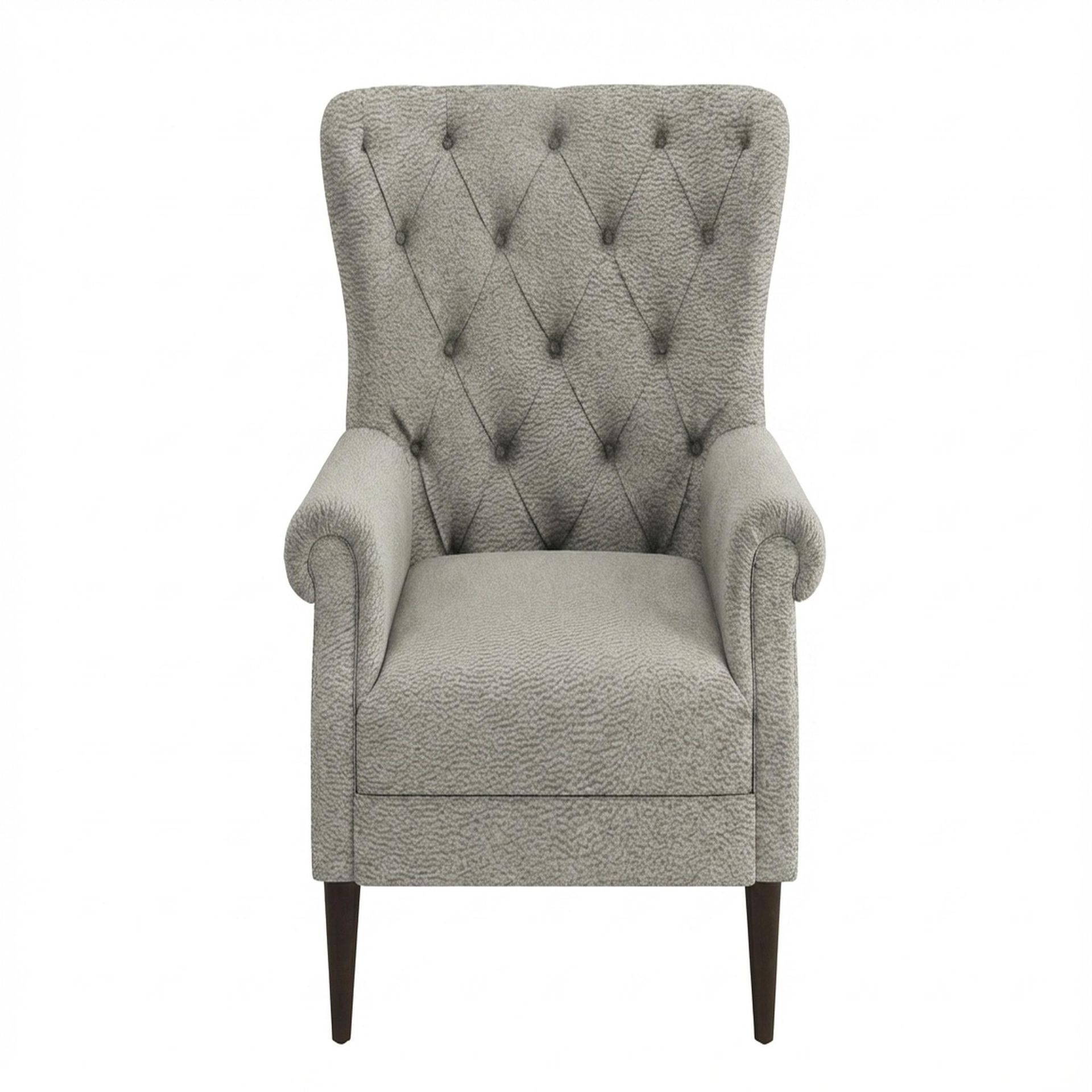 Willow Accent Chair, Coco Walnut Legs Essential Bone Upholstery