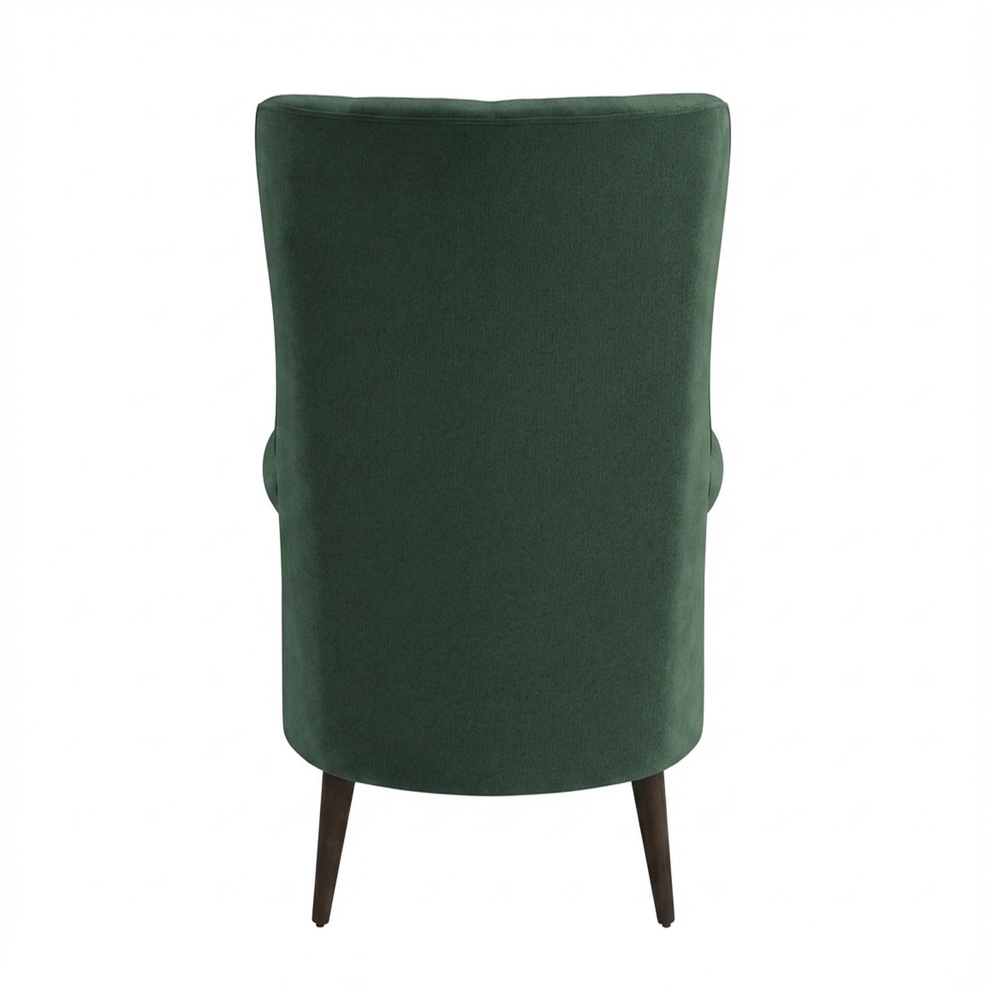 Willow Accent Chair, Coco Walnut Legs Premium Powder green Upholstery