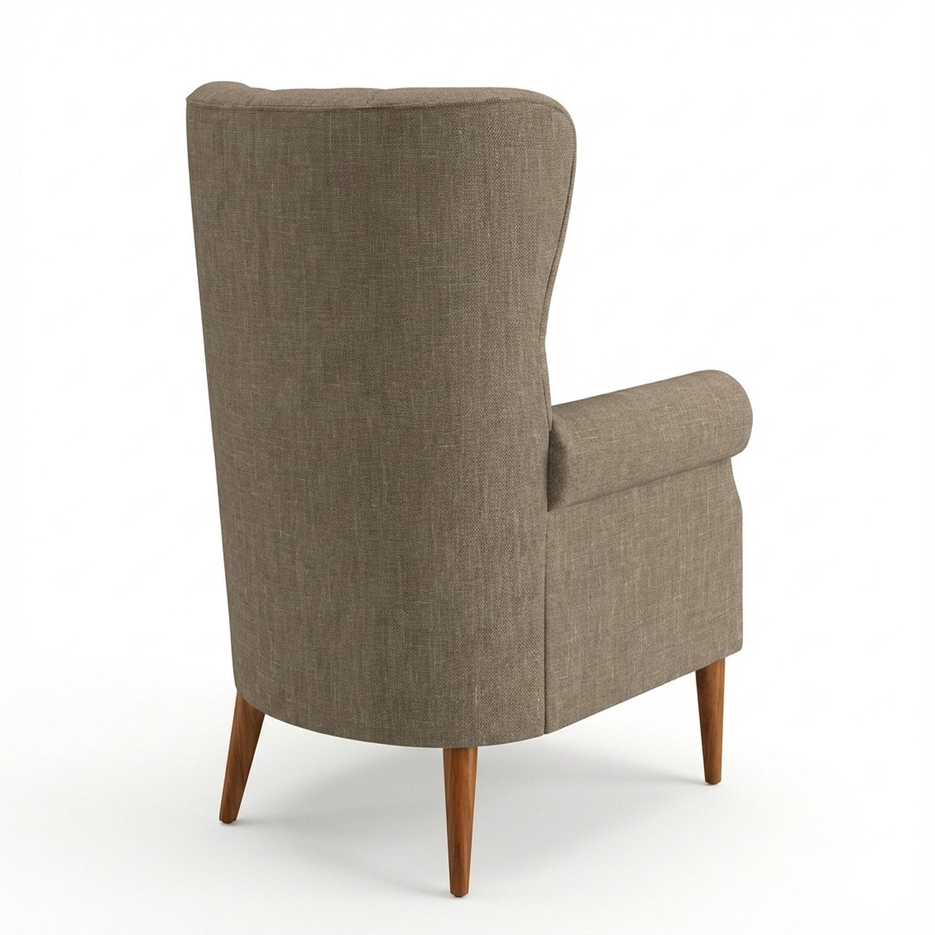 Willow Accent Chair, Warm Cedar Legs Premium Dusky Biege Upholstery
