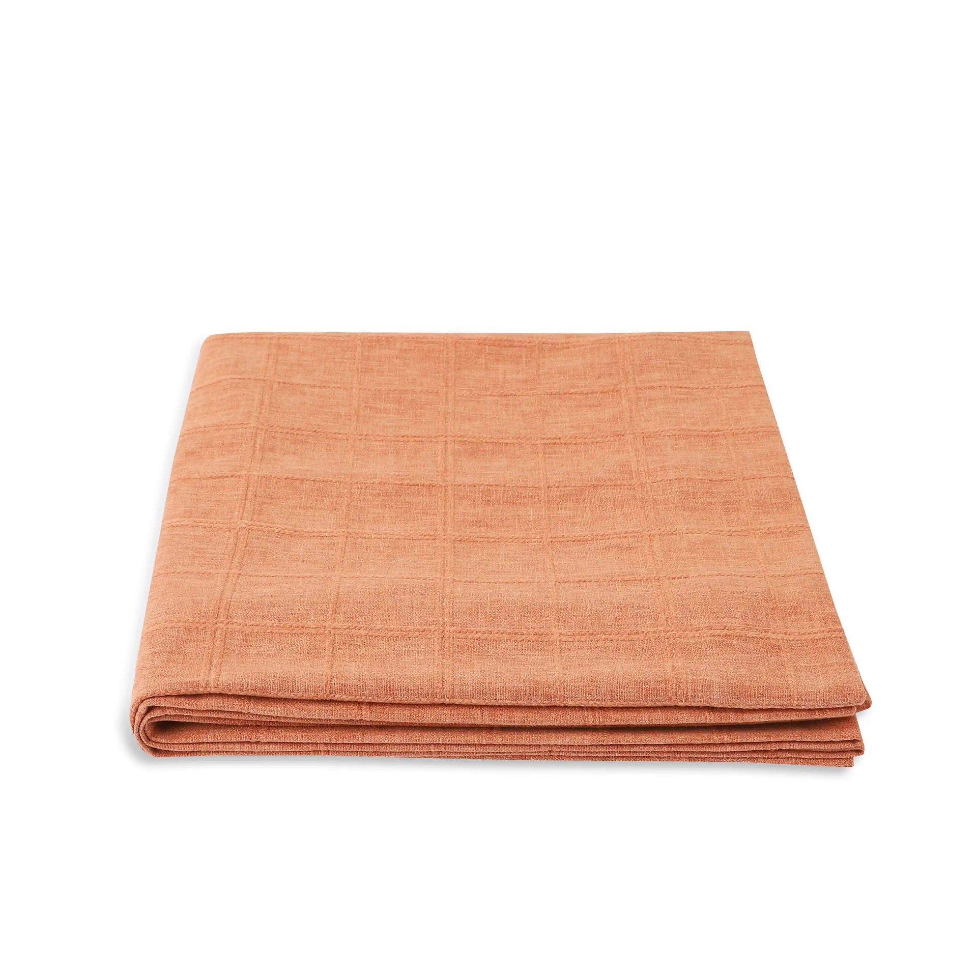 Solid Dyed 355 GSM 50% Cotton Red 6 Seater Table Cloth | Kaleida
