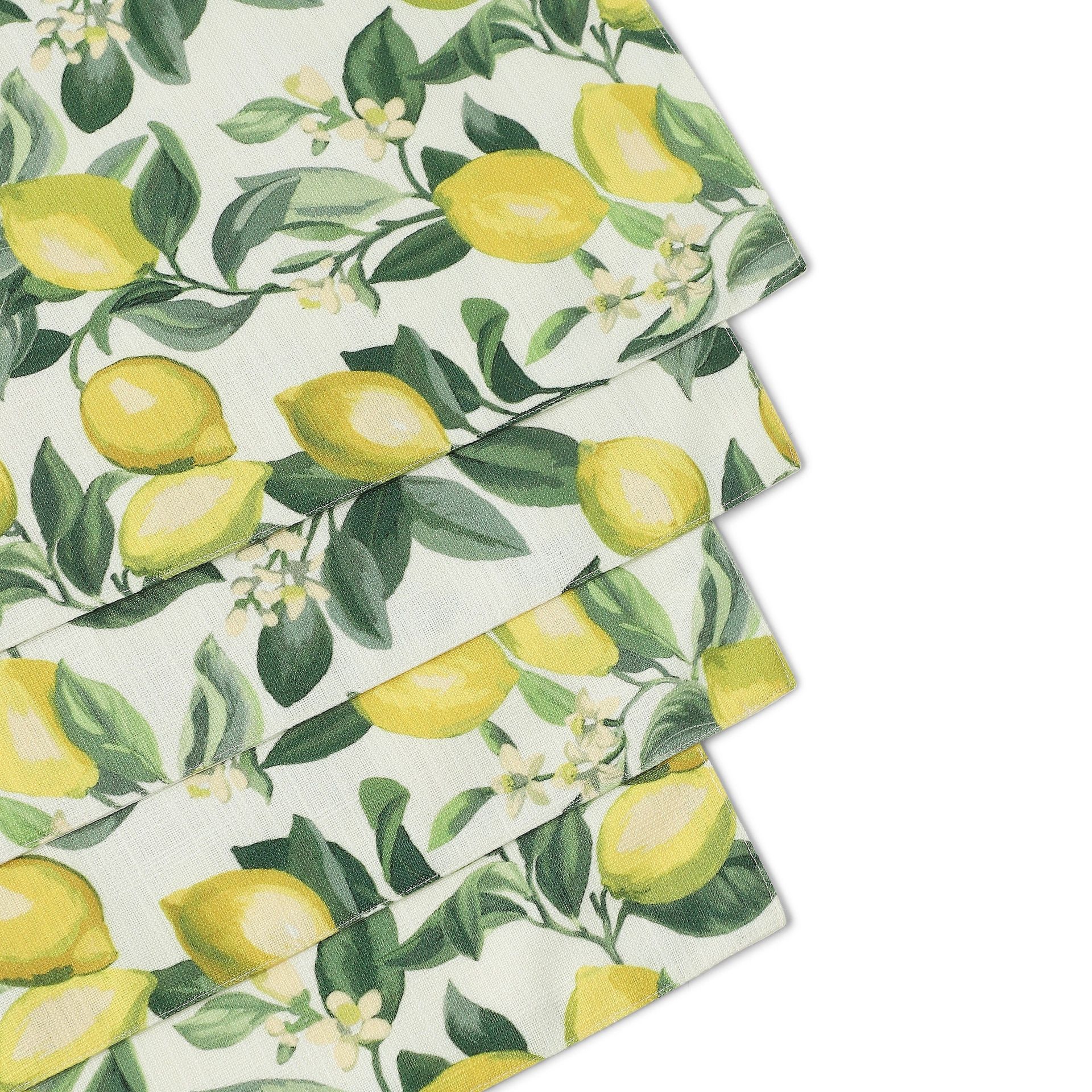 Tropical 319 GSM 100% Polyester Yellow Set of 4 Table Mat | Nonna's Home