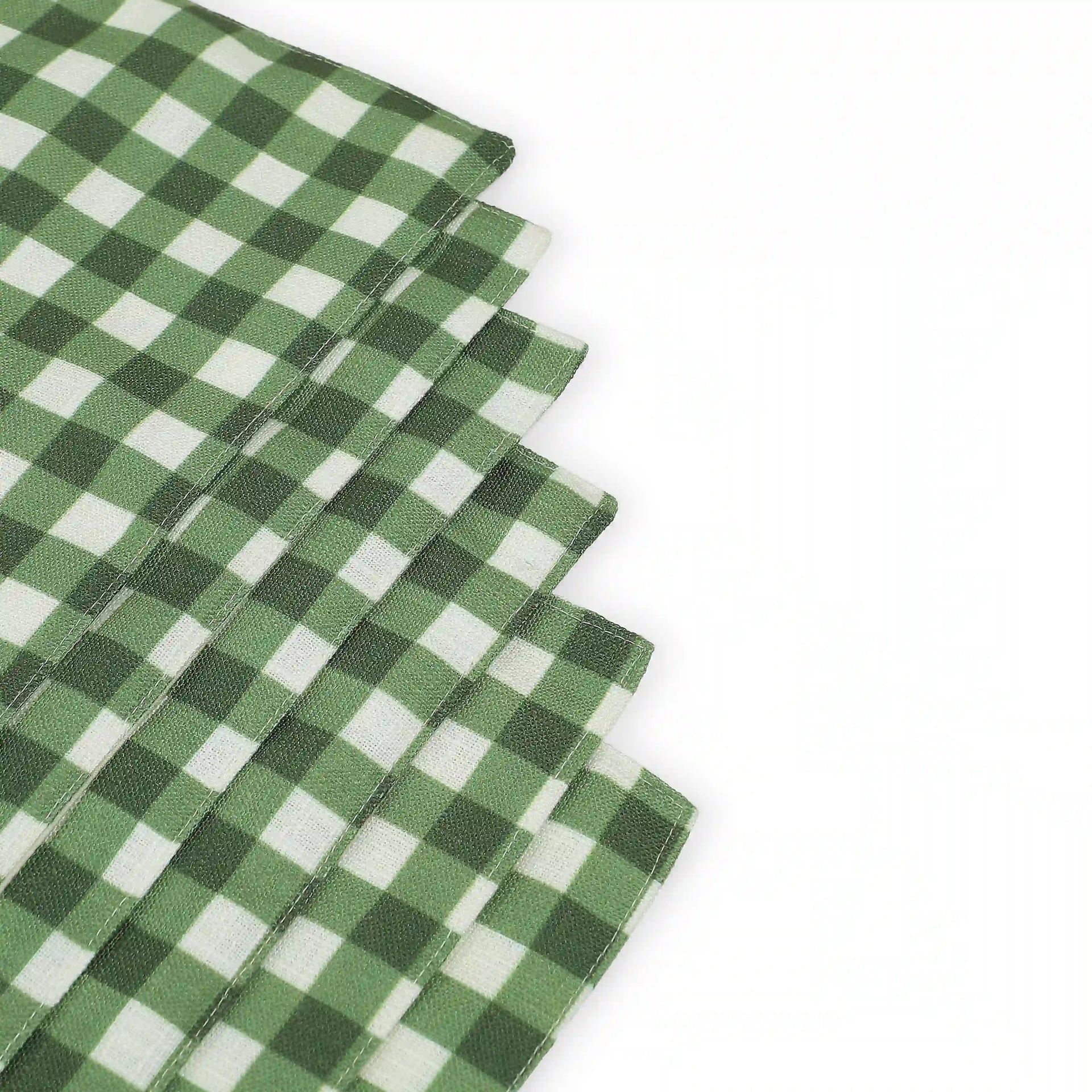 Big Gingham 319 GSM 100% Polyester Green Set of 4 Table Mat | Nonna's Home