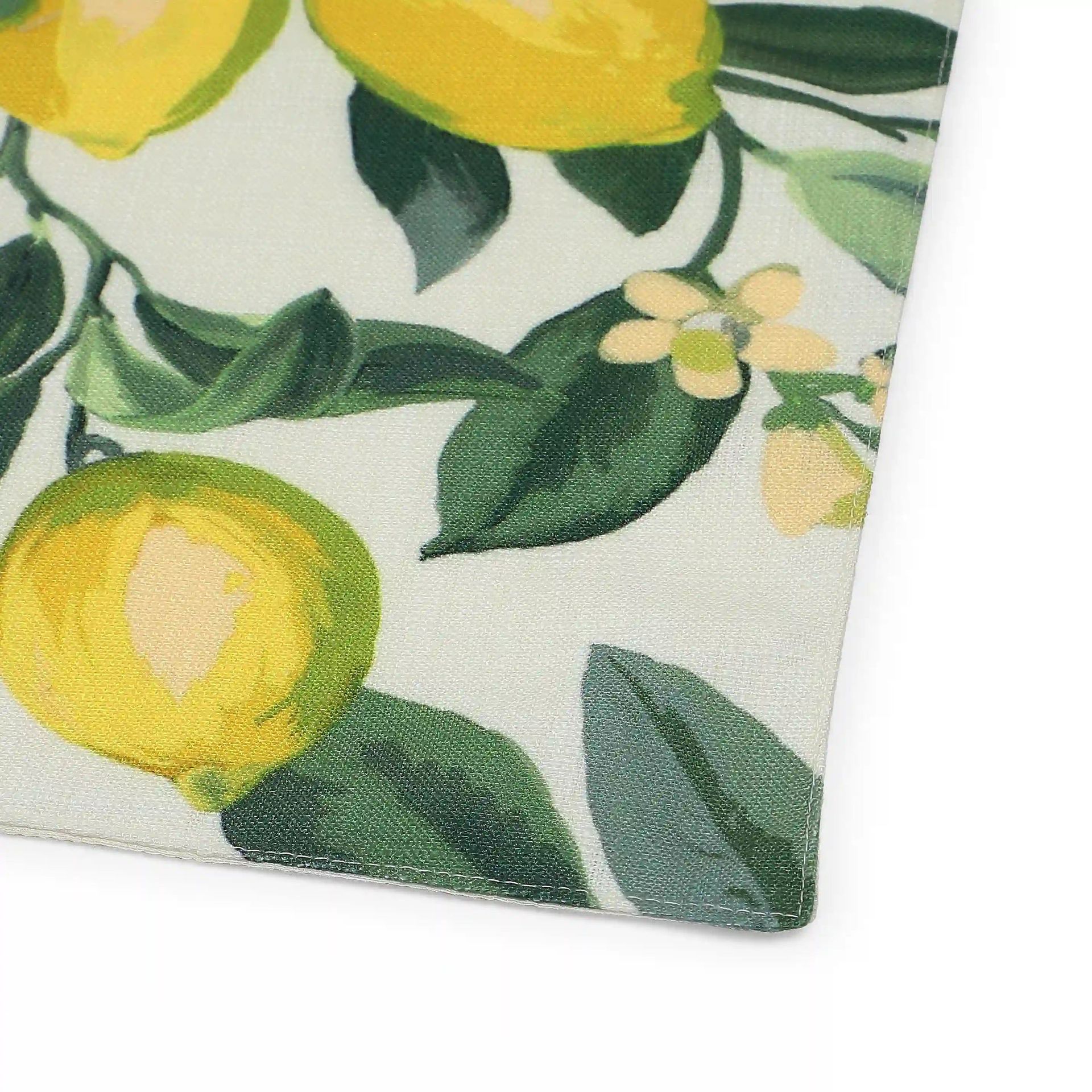 Tropical 319 GSM 100% Polyester Yellow Set of 6 Table Mat | Nonna's Home