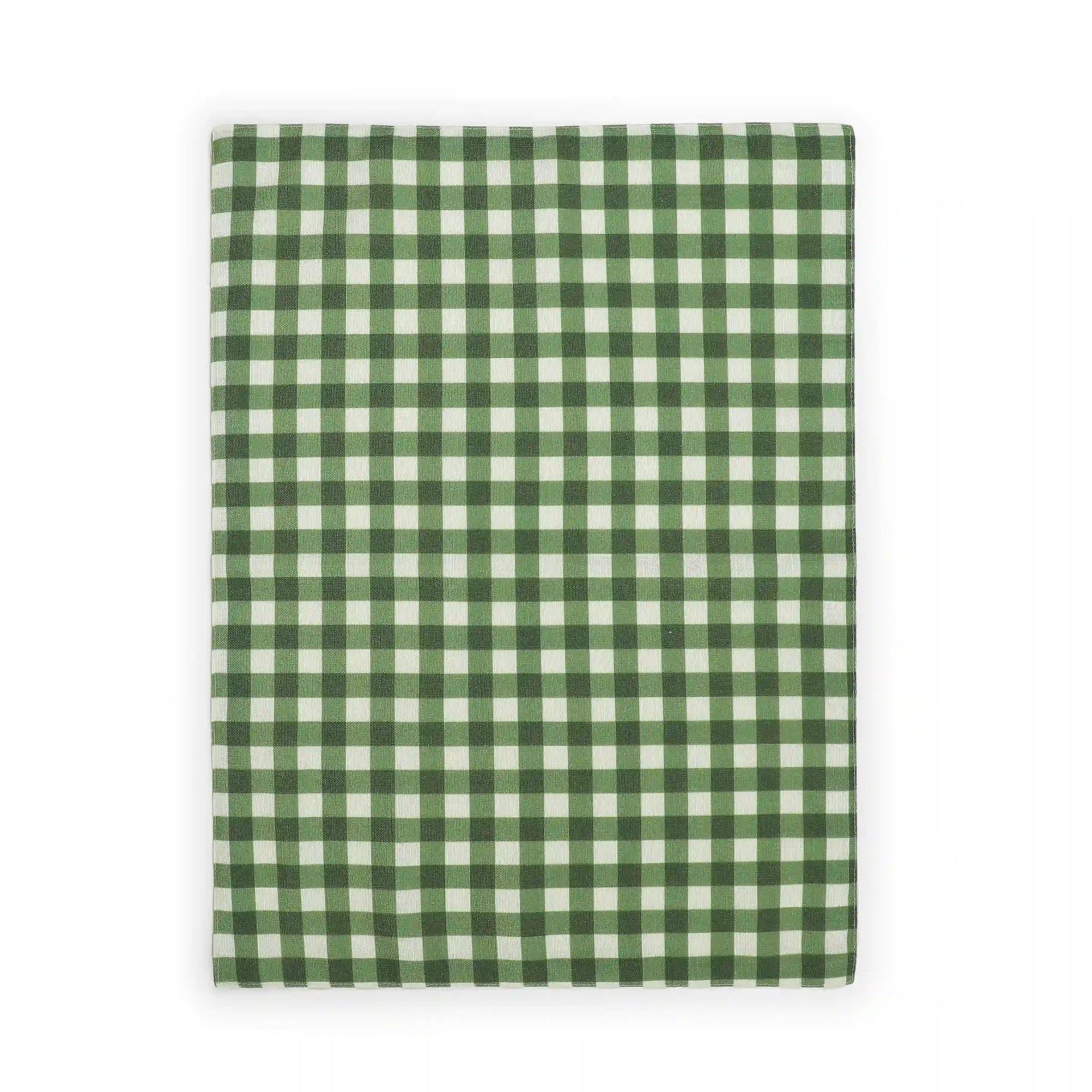Big Gingham 319 GSM 100% Polyester Green Set of 6 Table Mat | Nonna's Home
