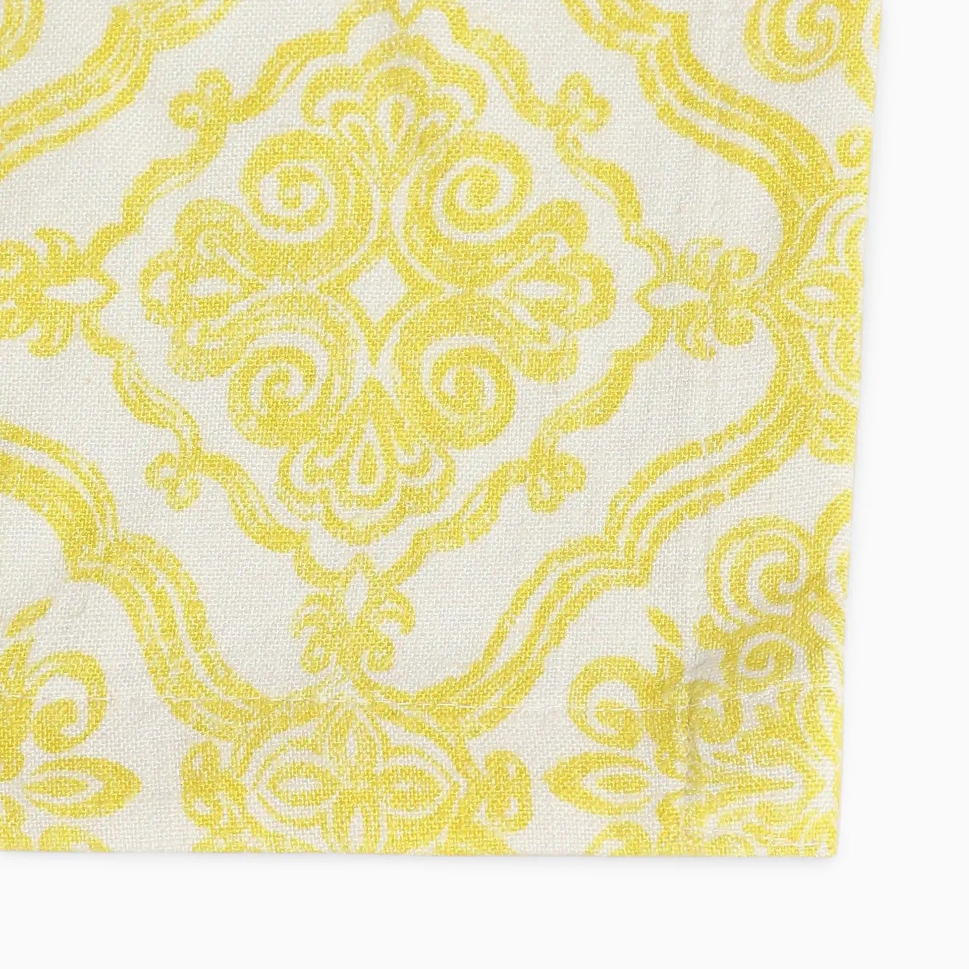 Ethnic 280 GSM 100% Cotton Yellow Set of 4 Table Napkin | Nonna's Home