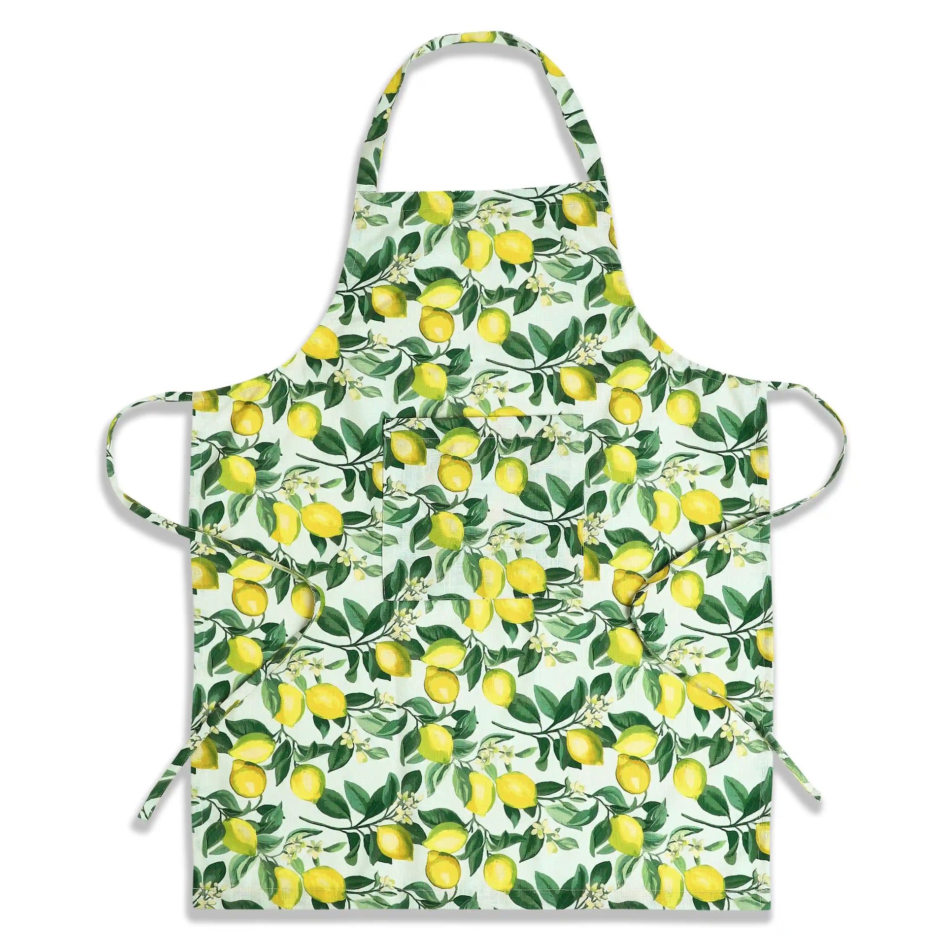 Tropical 100% Polyester Yellow Apron | Nonna's Home
