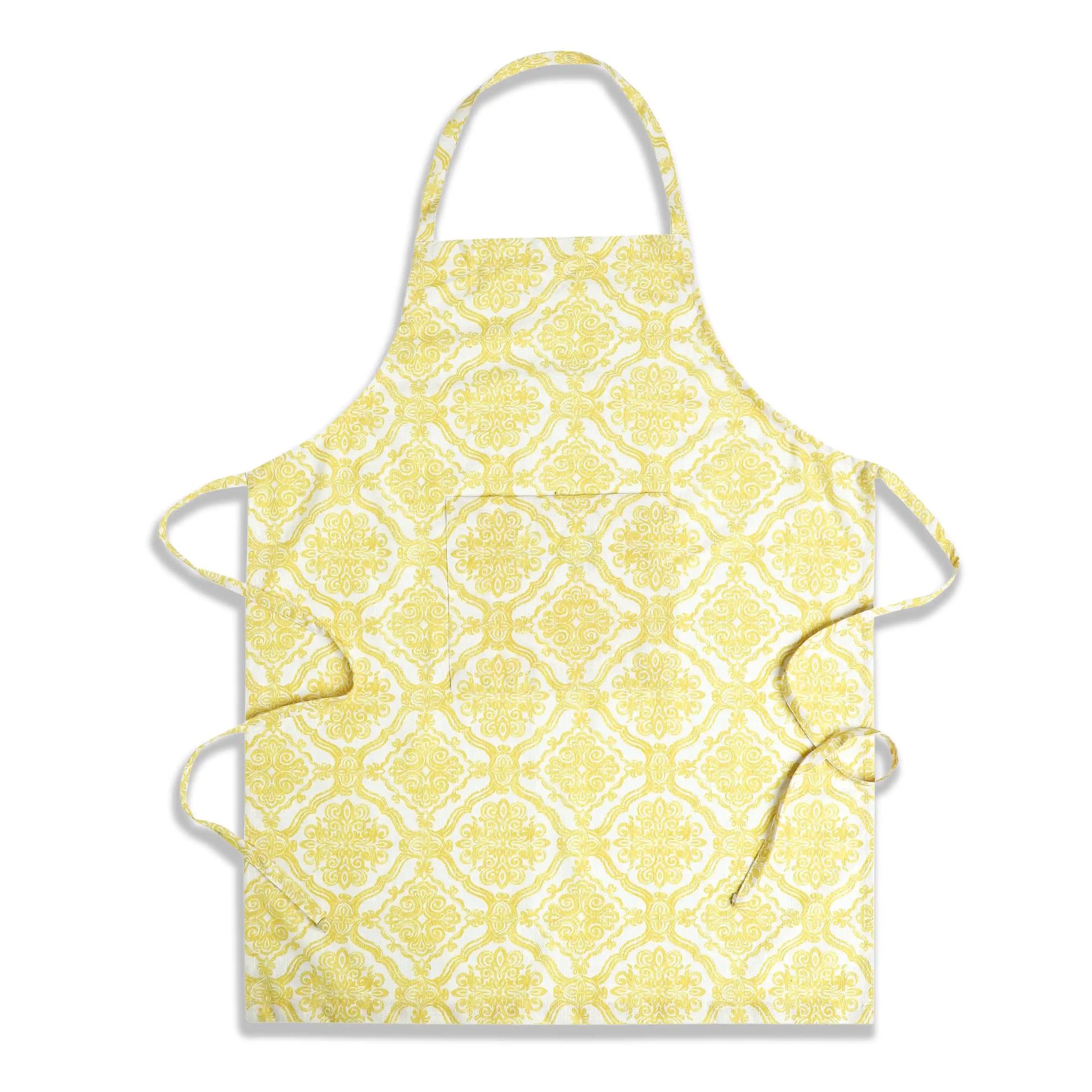 Ethnic 100% Polyester Yellow Apron | Nonna's Home