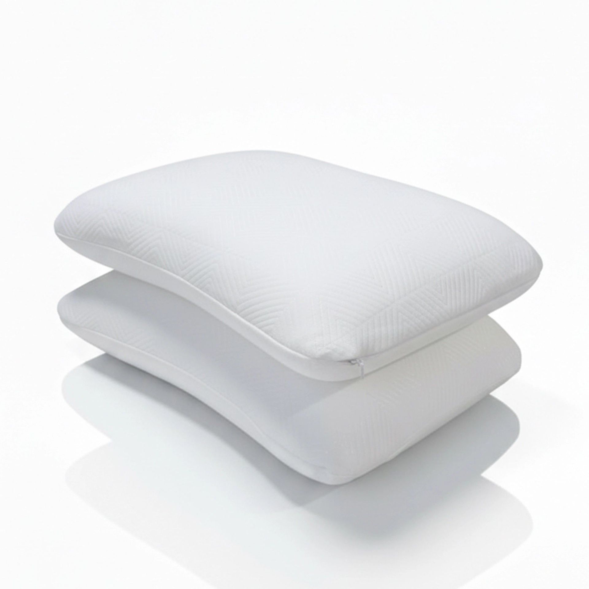 Solid White Set of 2 Memory Foam Pillow | Flexi Haven