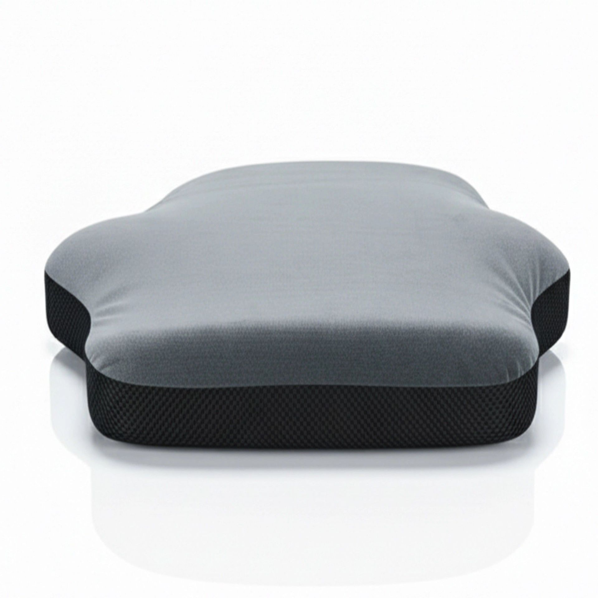 Solid Gusseted Grey High-Resilience Foam Pillow | Padded Perch