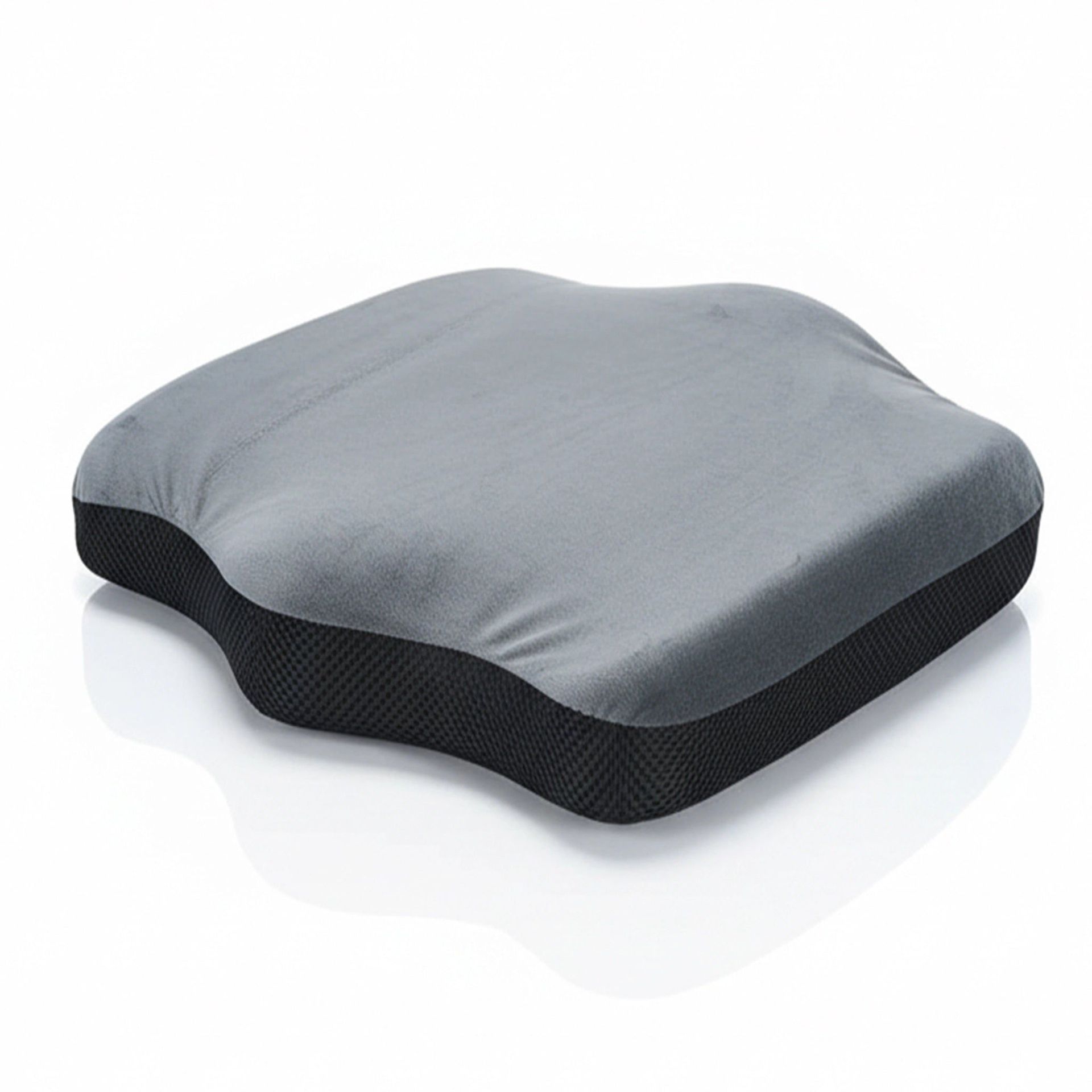 Solid Gusseted Grey High-Resilience Foam Pillow | Padded Perch