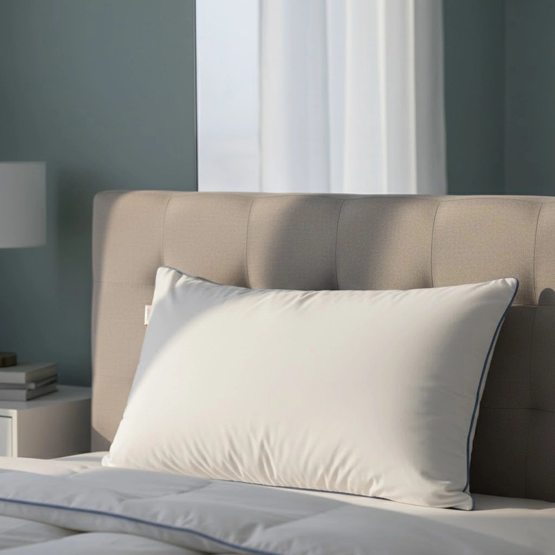Solid Cord White Down Alternative Pillow | Dandelion Fluff