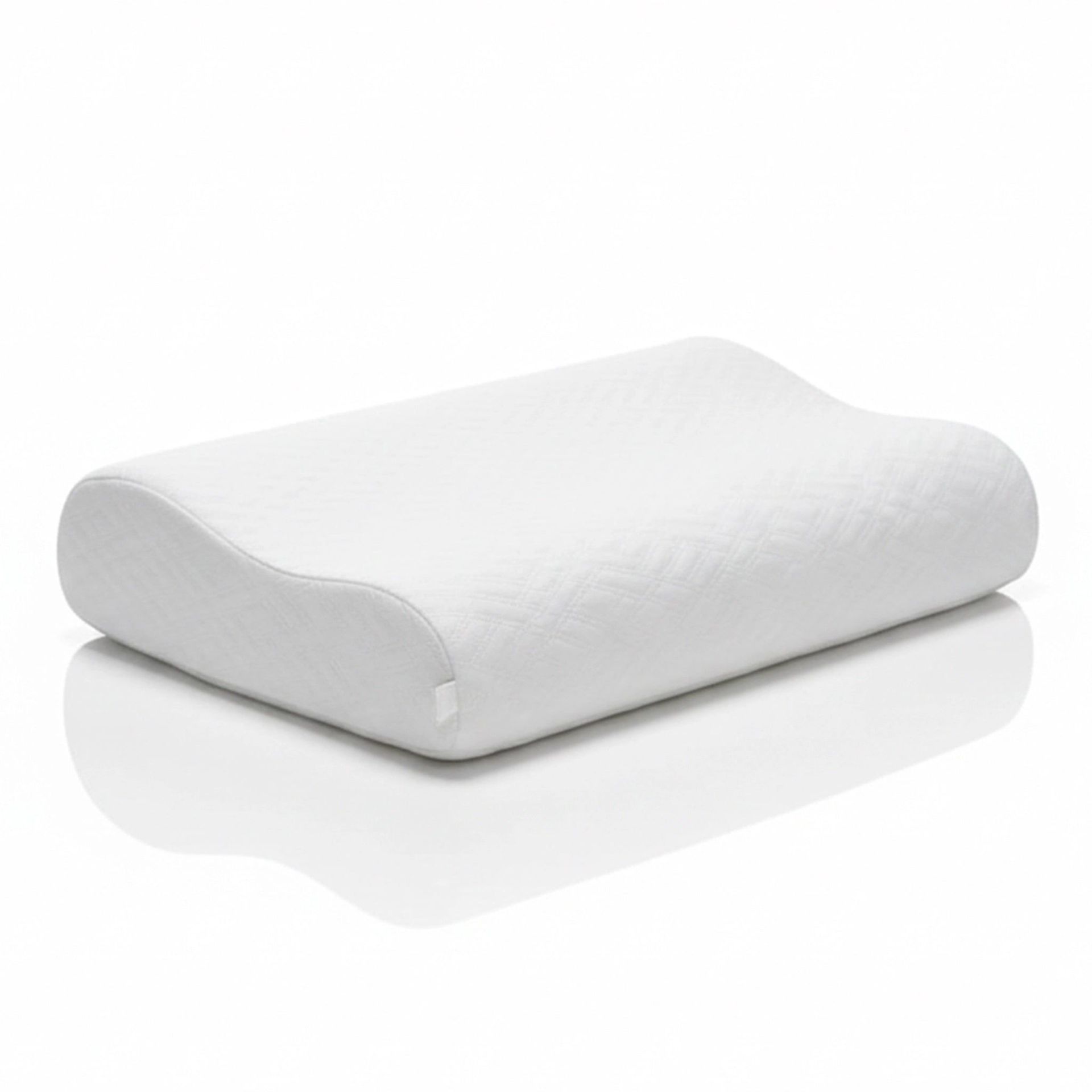 Solid White Memory Foam Pillow with Aloe Vera treated Fabric Cover | Aloe Contour
