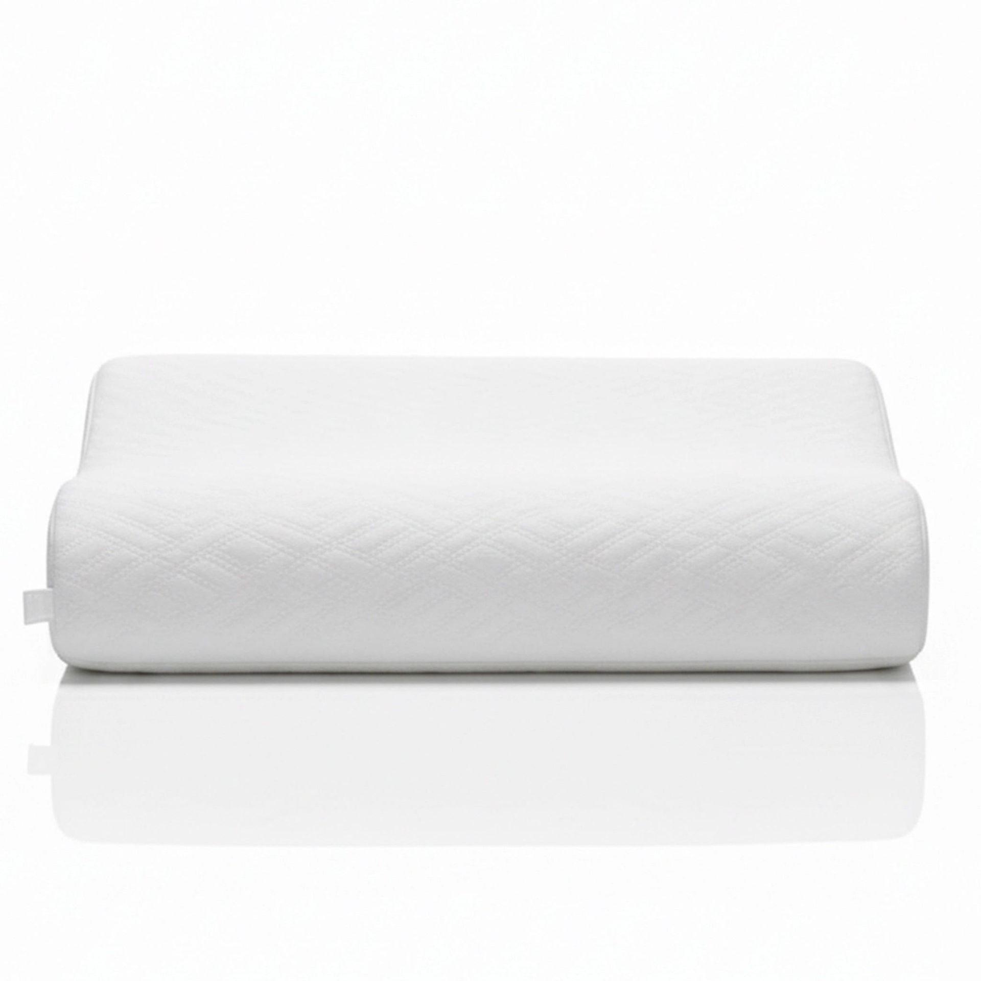 Solid White Memory Foam Pillow with Aloe Vera treated Fabric Cover | Aloe Contour