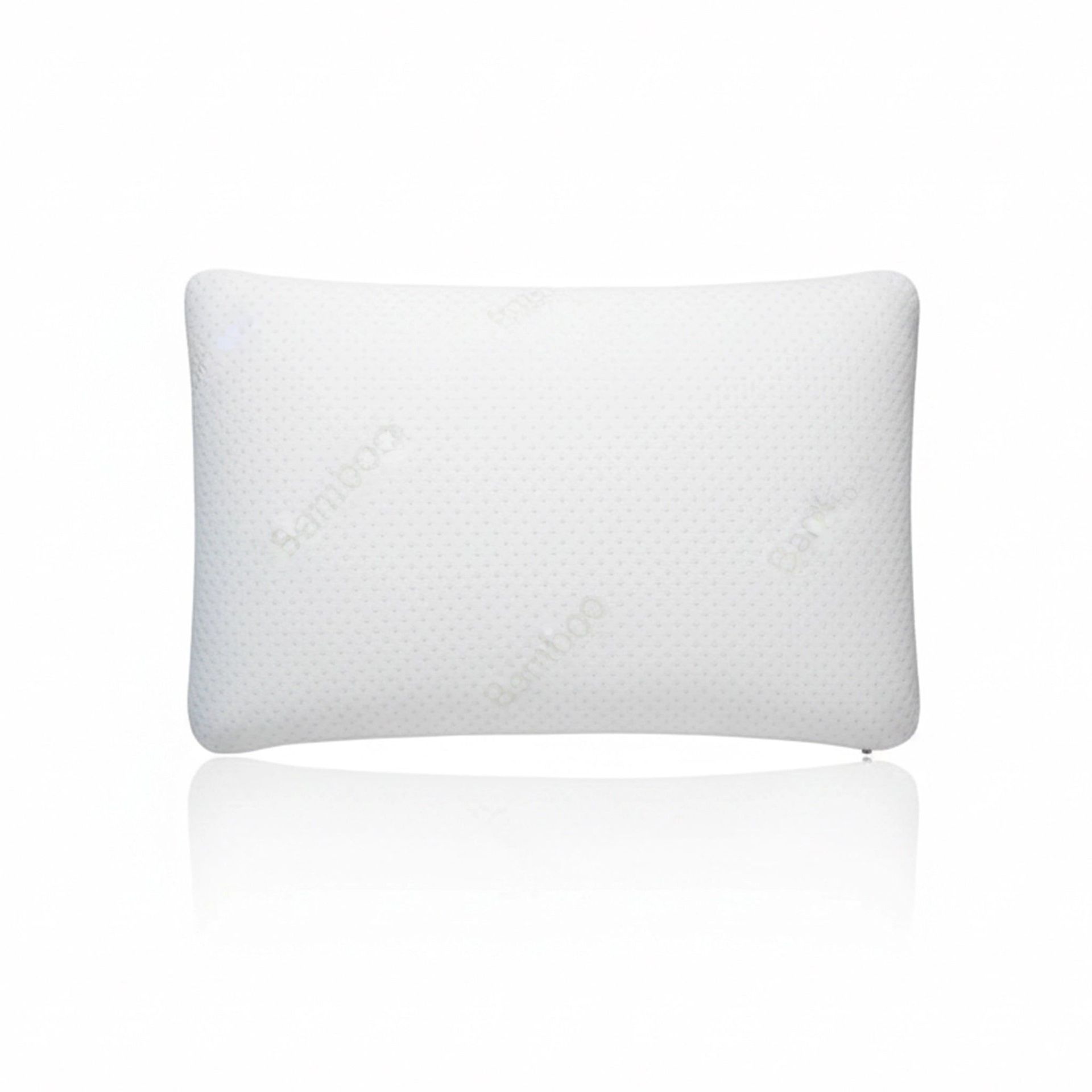 Solid White Memory Foam Pillow with Bamboo Fabric Cover | Bamboo Hush
