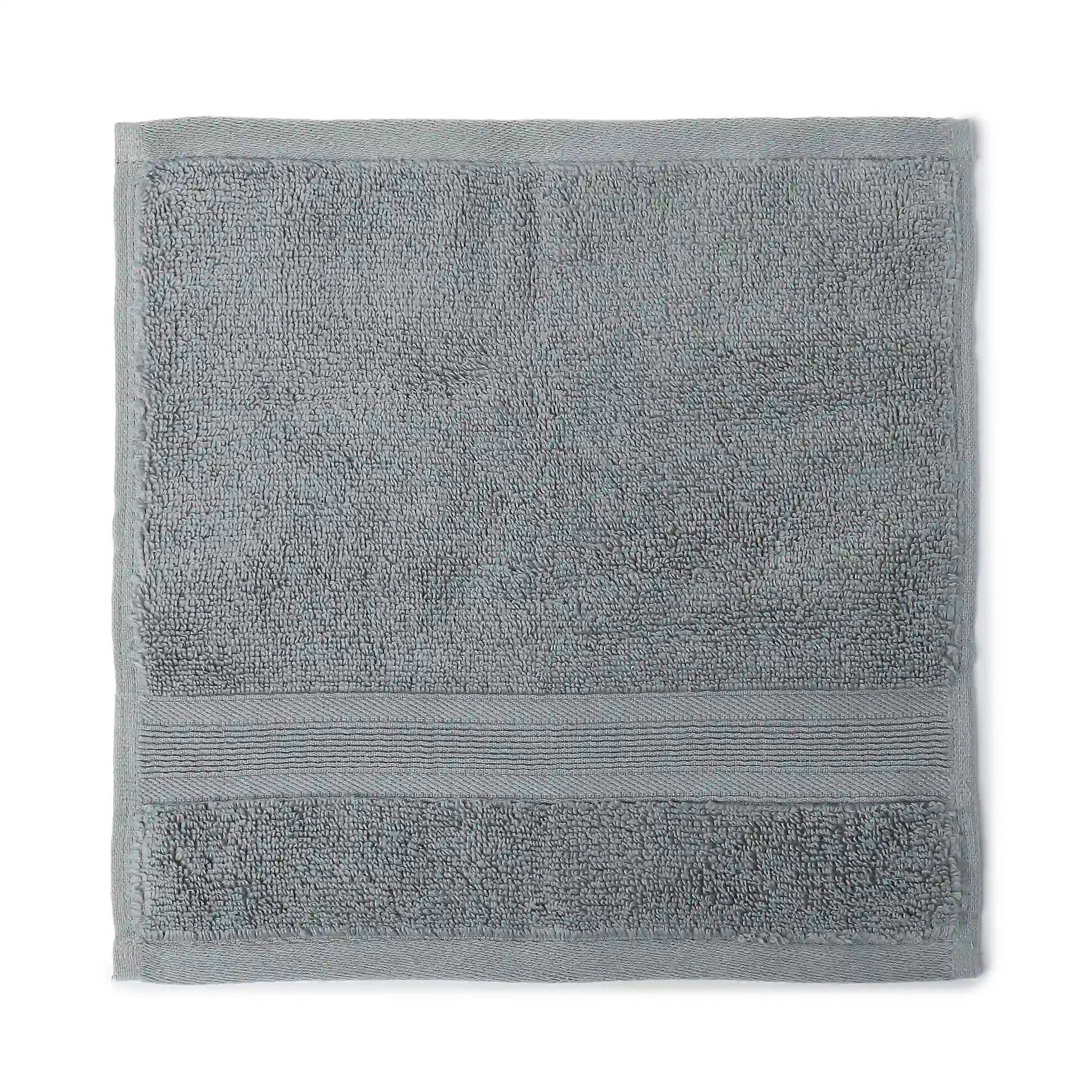 Solid Dyed 550 GSM 100% Cotton Graphite Face Towel | Pelushe