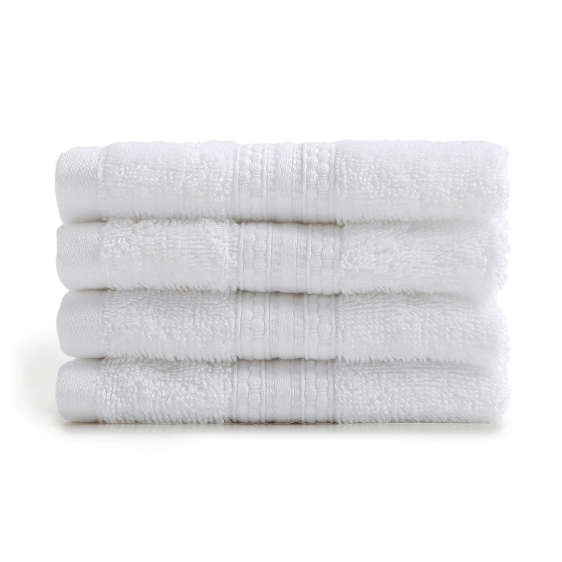 Solid Dyed 475 GSM 100% Cotton Optical White Face Towel | Paleto
