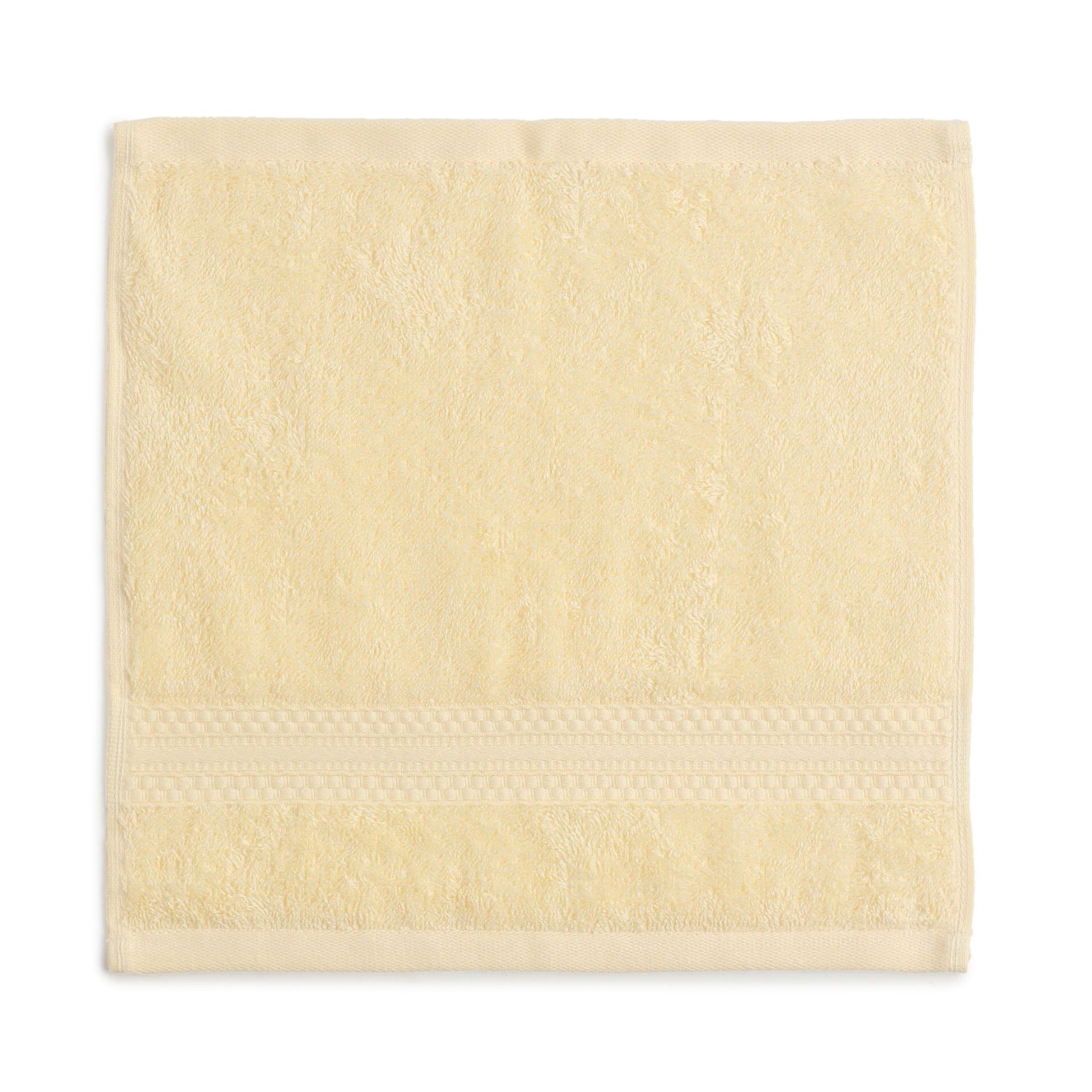 Solid Dyed 475 GSM 100% Cotton Buttercream Face Towel | Paleto