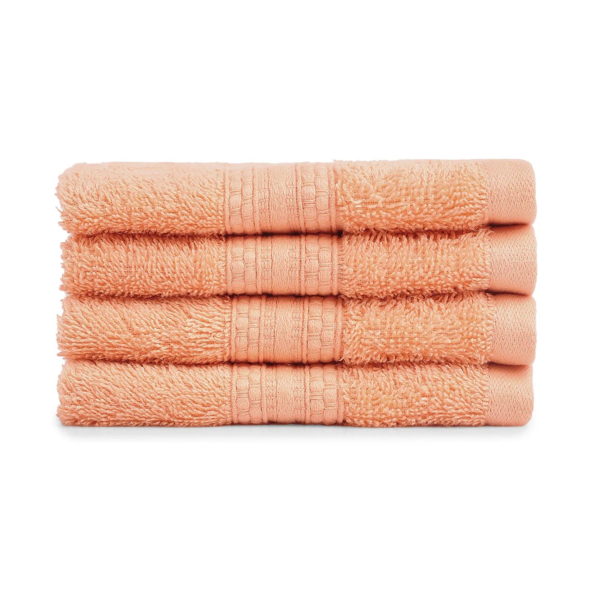 Solid Dyed 475 GSM 100% Cotton Peach Fuzz Face Towel | Paleto