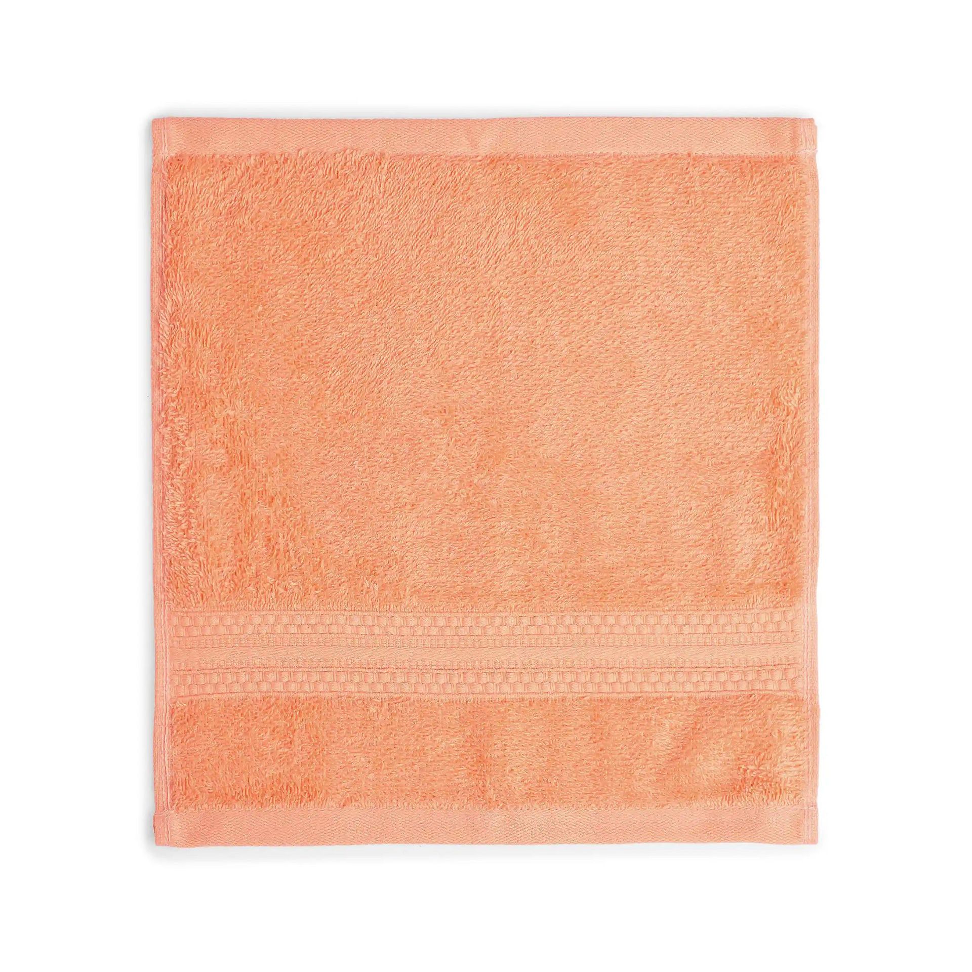 Solid Dyed 475 GSM 100% Cotton Peach Fuzz Face Towel | Paleto