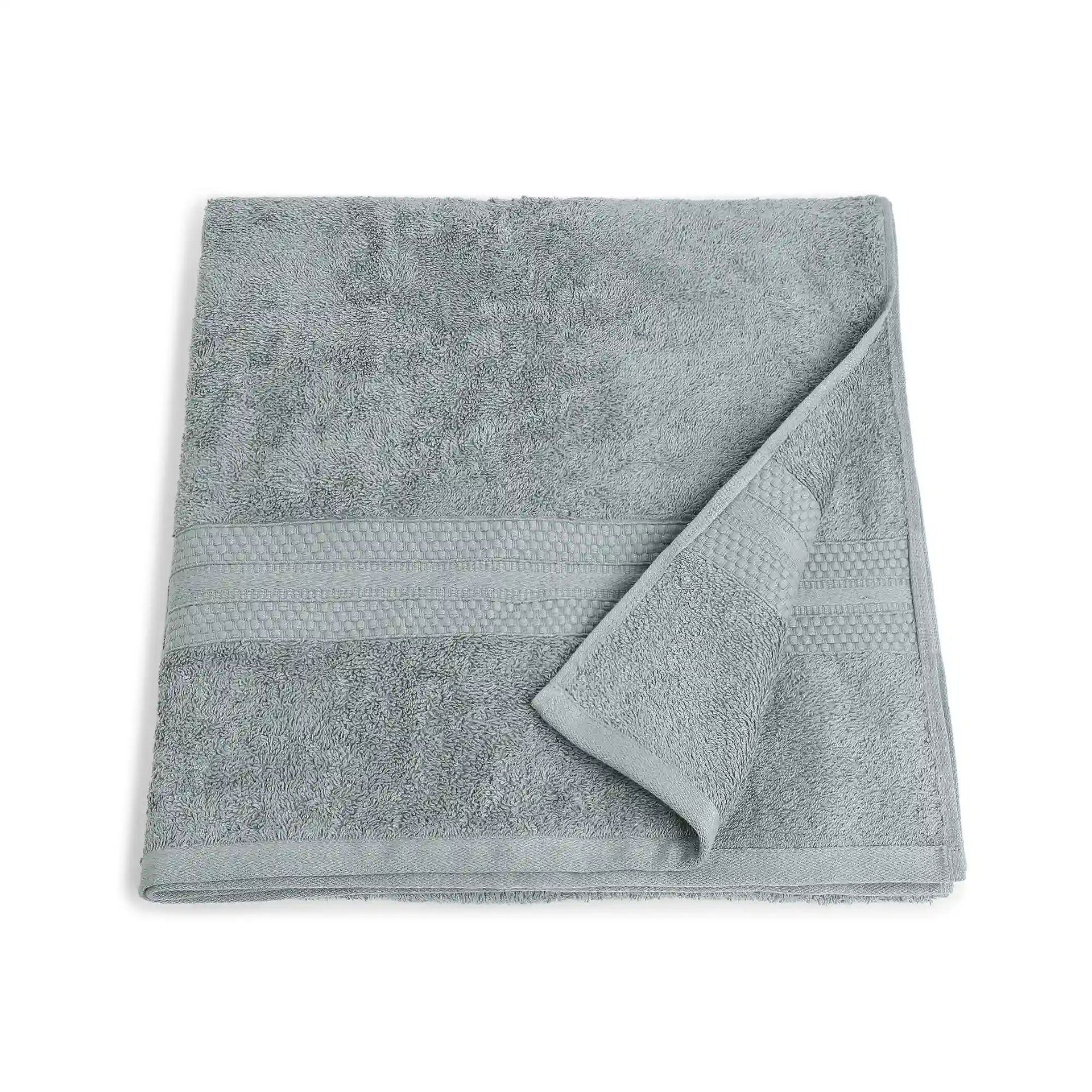 Solid Dyed 475 GSM 100% Cotton Graphite Bath Towel | Paleto