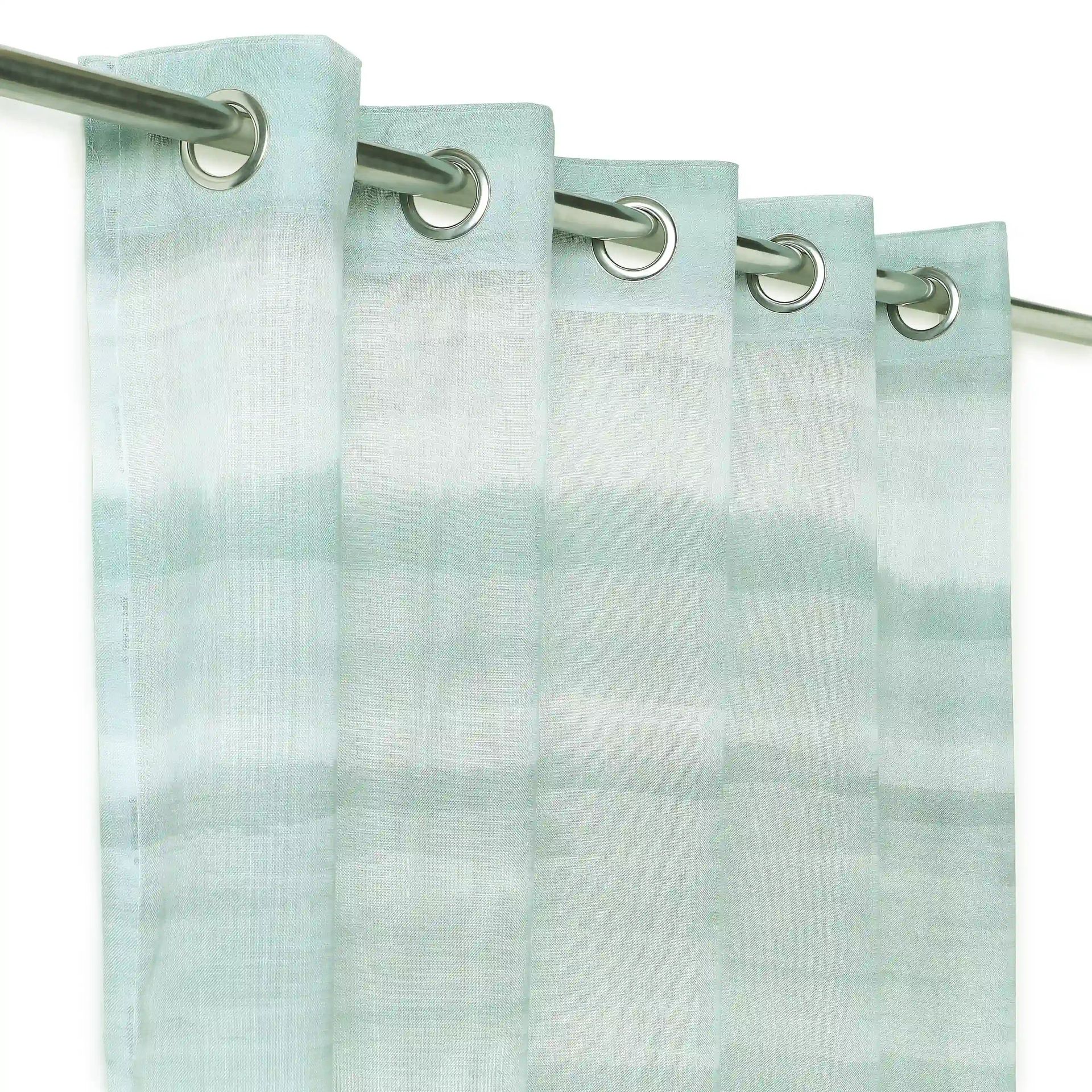 Sheer 100% Polyester Jade Set of 2 Door Curtains | Meriga