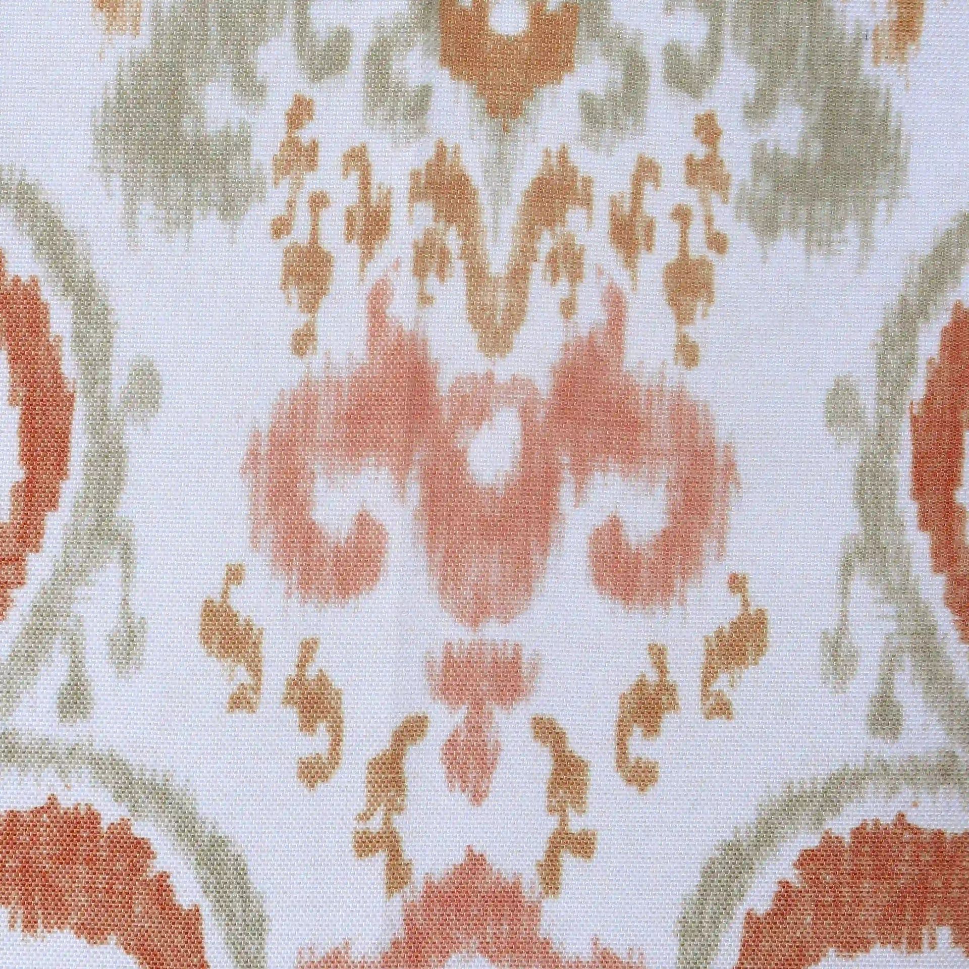 Indian Heritage 100% Polyester Sunset Coral Set of 2 Window Curtains | Chippa Lane