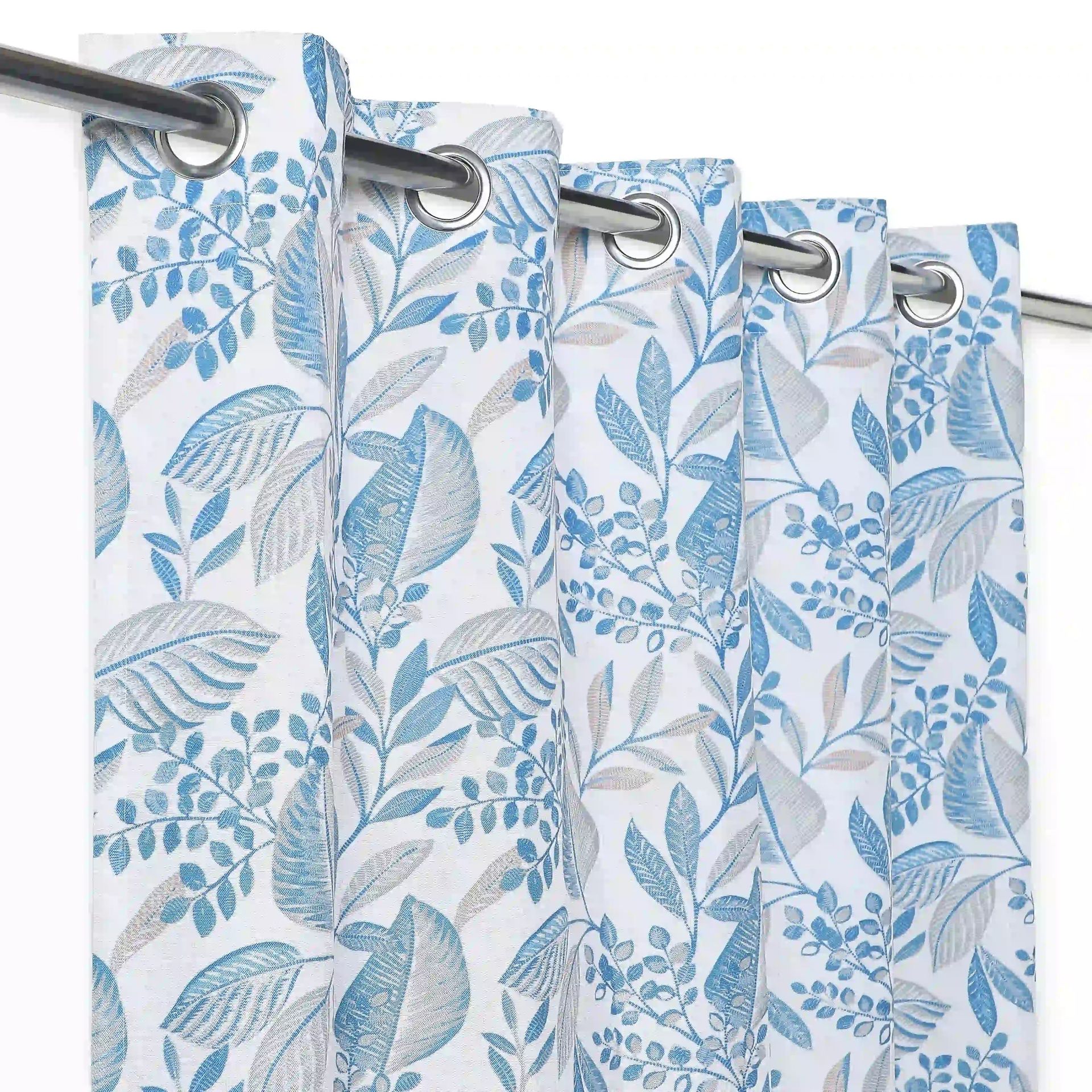 Floral 100% Polyester Bluebell Set of 2 Window Curtains | Chippa Lane