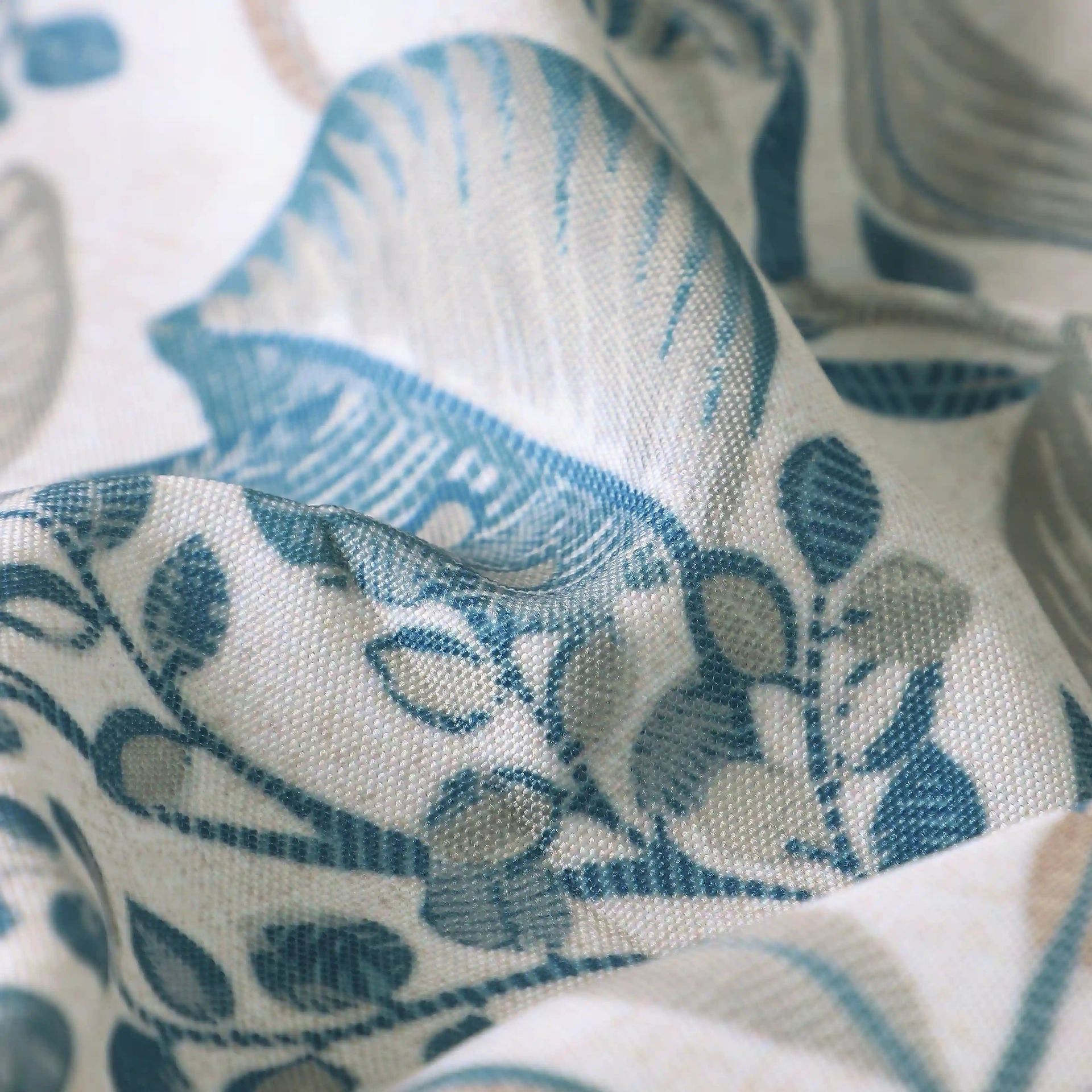Floral 100% Polyester Bluebell Set of 2 Long Door Curtains | Chippa Lane