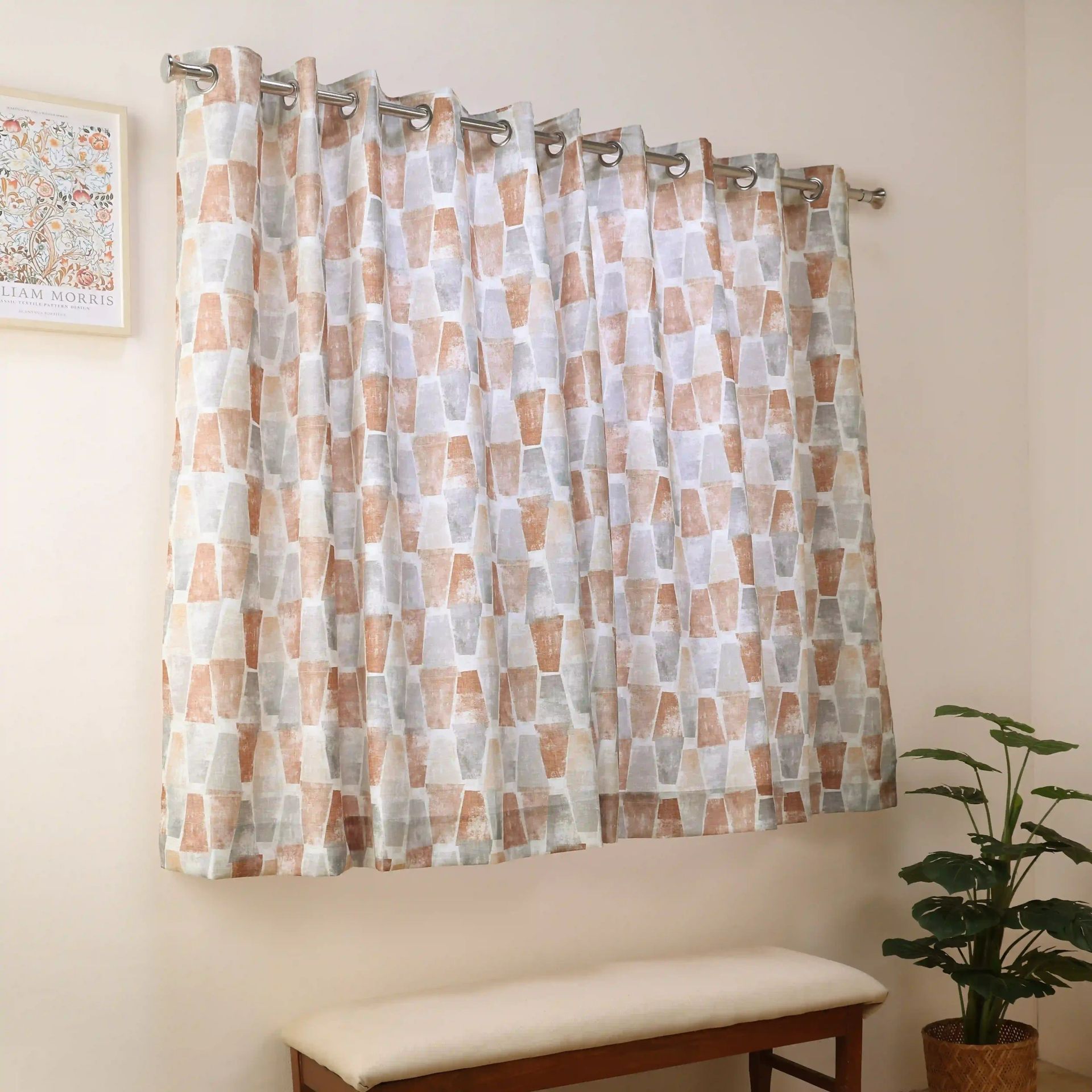 Geometric 100% Polyester Hazel Set of 2 Window Curtains | Chippa Lane