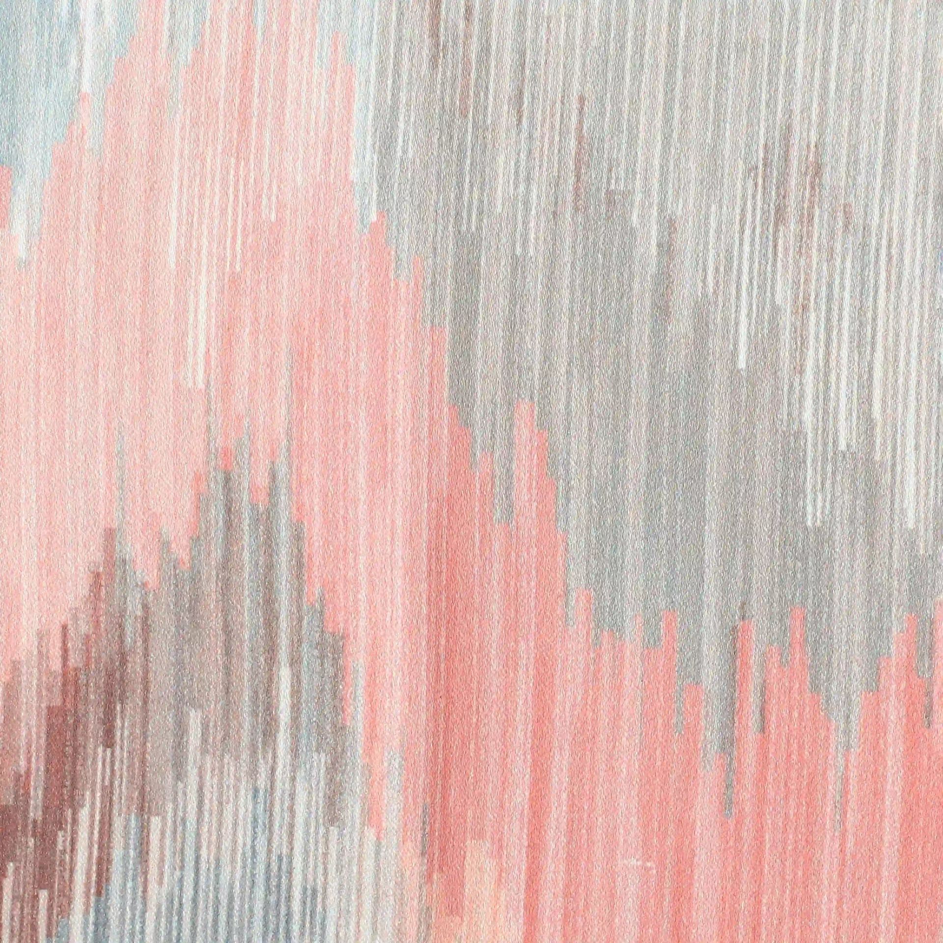 Abstract 100% Polyester Rusty Rose Set of 2 Window Curtains | Bloomshire Classic