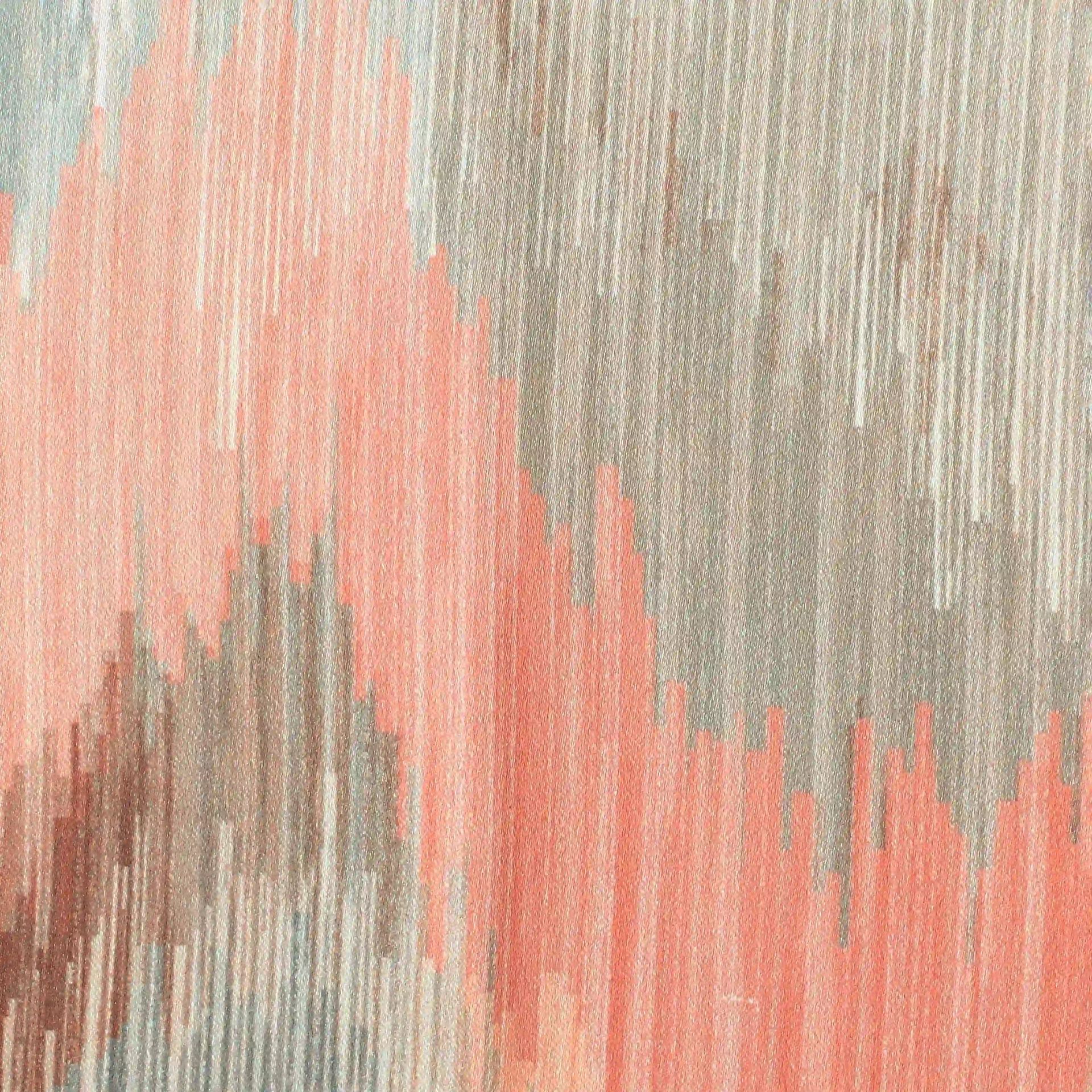 Abstract 100% Polyester Rusty Rose Set of 2 Door Curtains | Bloomshire Classic