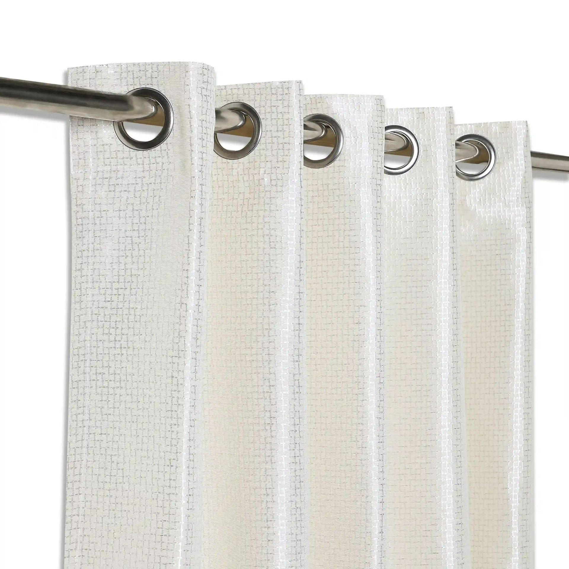 Solid Dyed Polyester Cotton blend Butterscotch Set of 2 Door Curtains | Pelushe