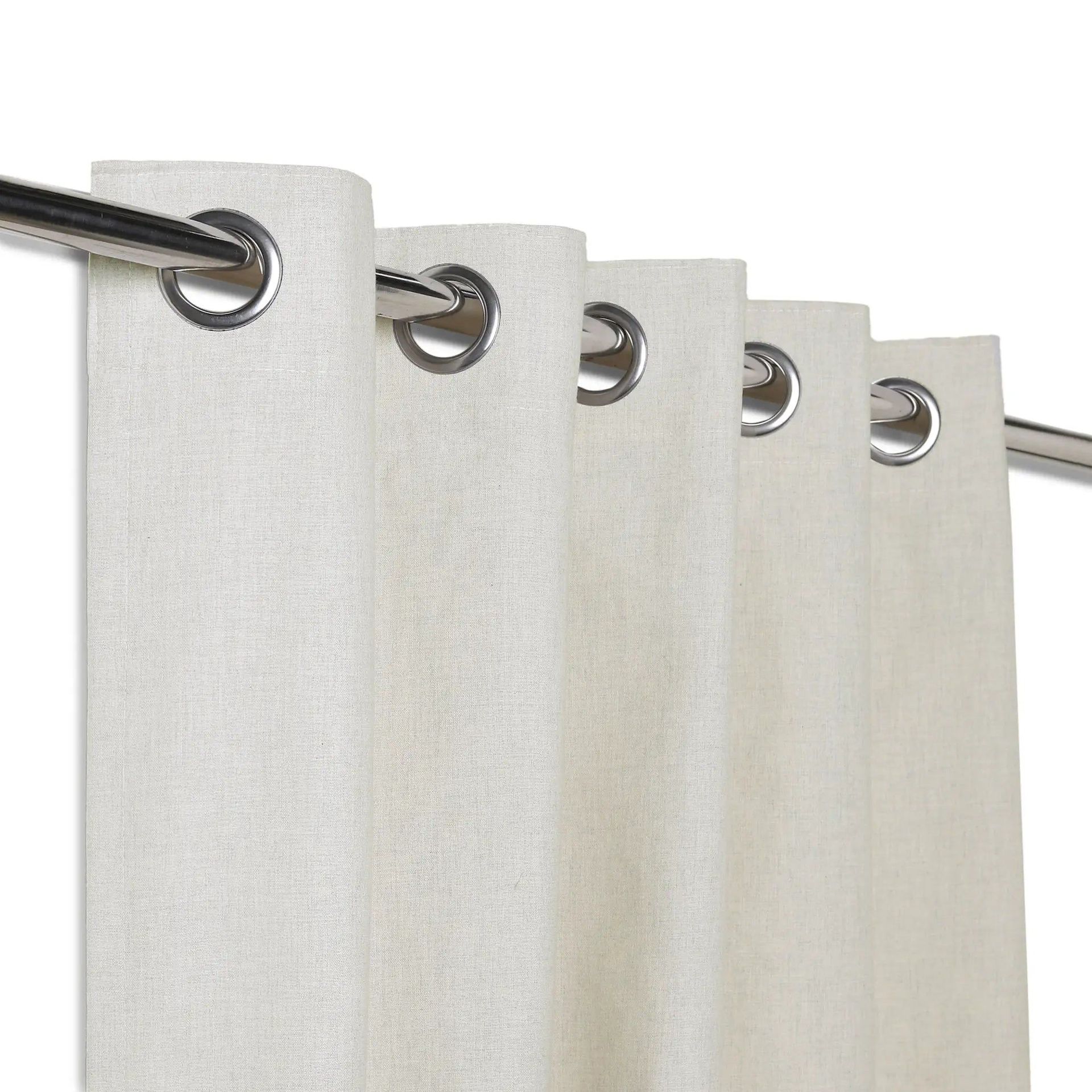 Solid Dyed 100% Cotton Feather Set of 2 Window Curtains | Pelushe
