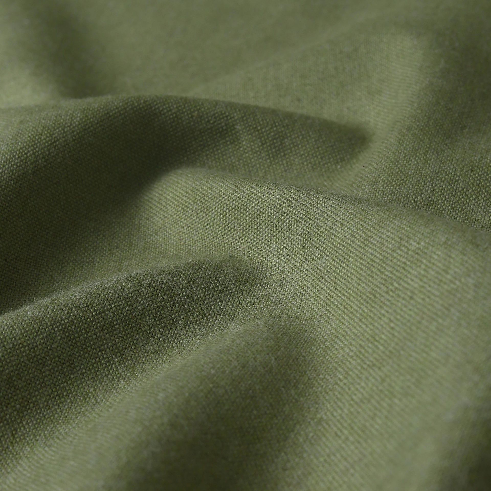 Solid Dyed 100% Cotton Soft Moss Set of 2 Door Curtains | Pelushe